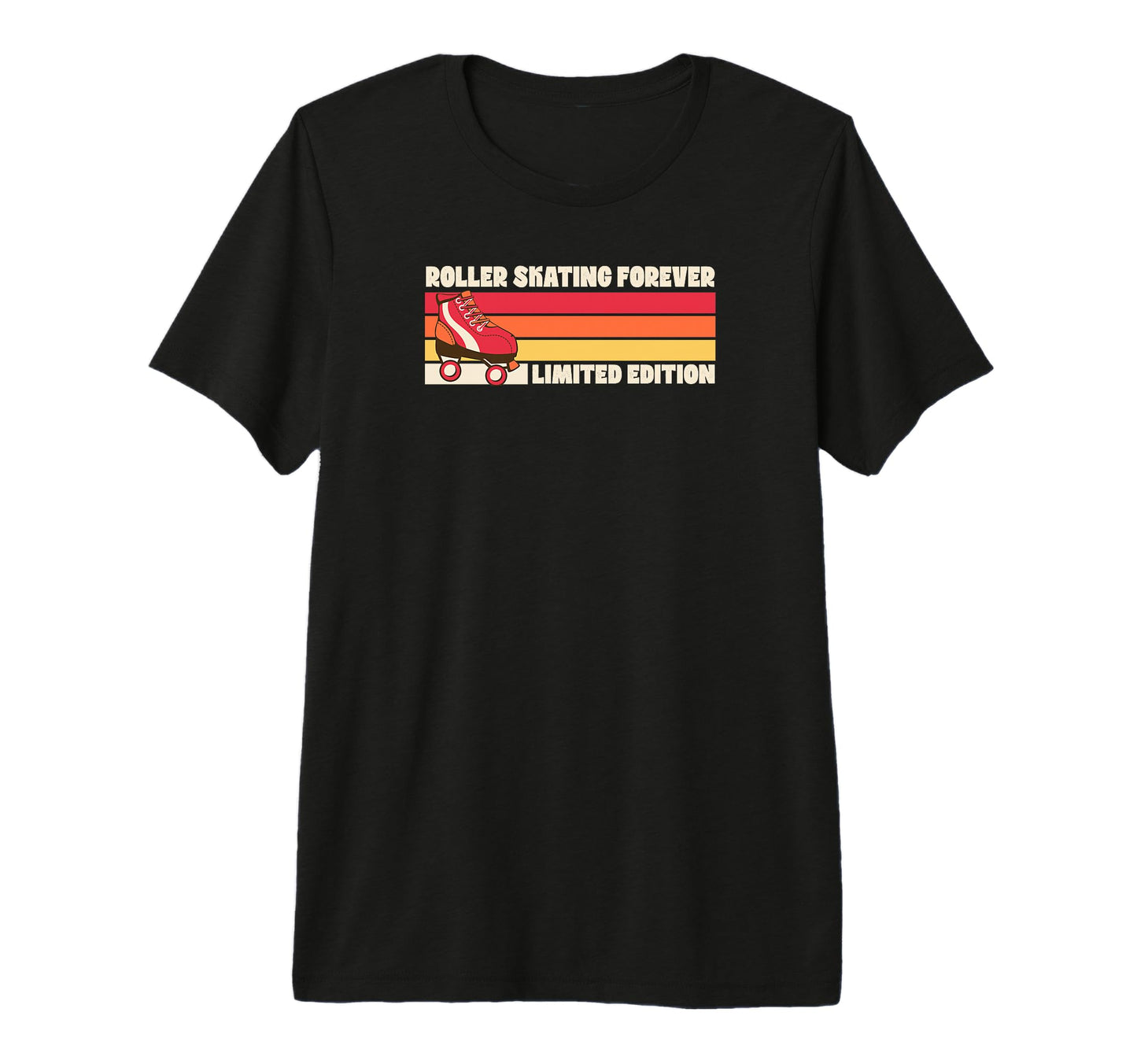 Roller Skating Forever 70S Tri Blend T-Shirt - Minimalist Print Men Women - T-Shirt, Sweatshirt, Hoodie