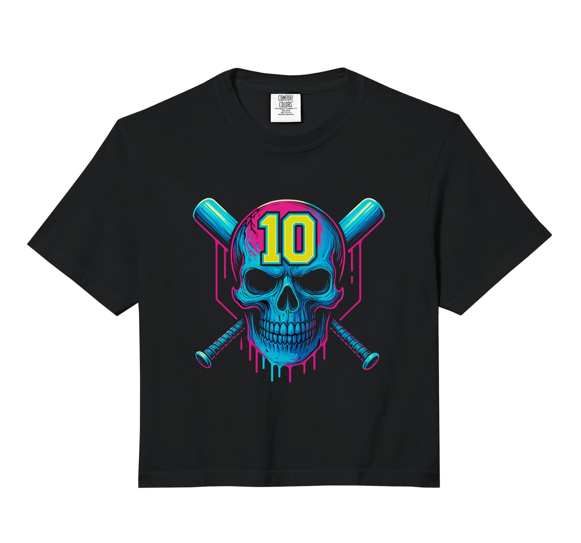 Baseball Skull Drip 10Th Sweatshirt - Fun Novelty Design Men Women - T-Shirt, Sweatshirt, Hoodie