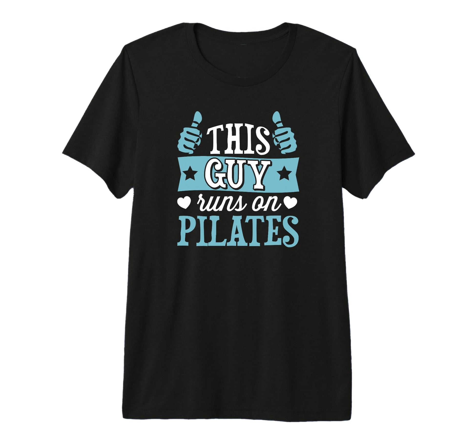 This Guy Runs Pilates Tri Blend T-Shirt - Minimalist Print Men Women - T-Shirt, Sweatshirt, Hoodie