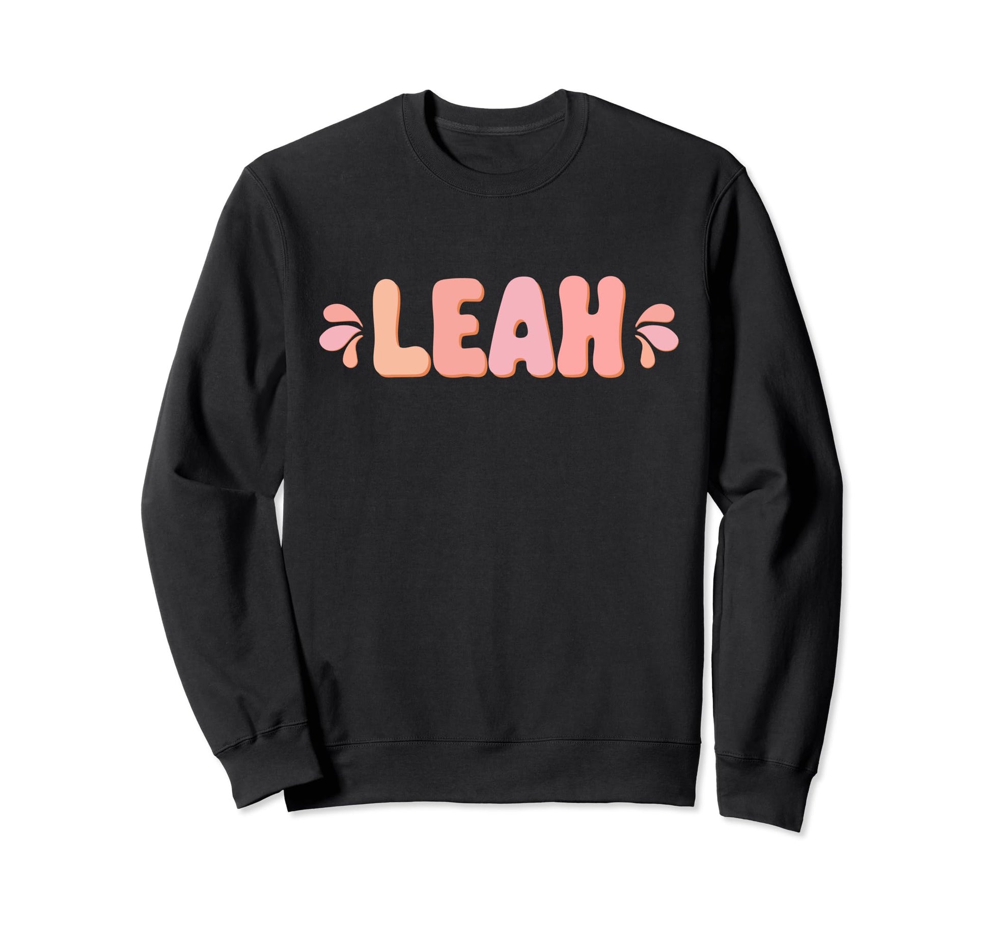 My First Name Is Leah Eighties Sweatshirt - Graphic Print for Adults - T-Shirt, Sweatshirt, Hoodie