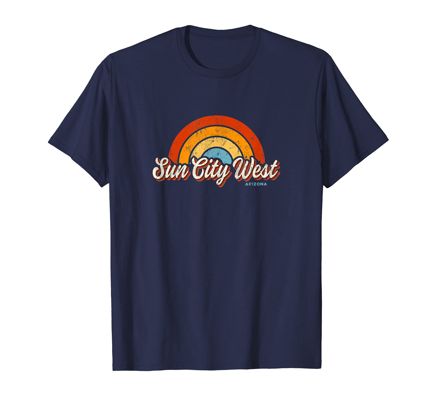 Sun City West Arizona Az Rainbow 70S T-Shirt - Unique Graphic Unisex - T-Shirt, Sweatshirt, Hoodie