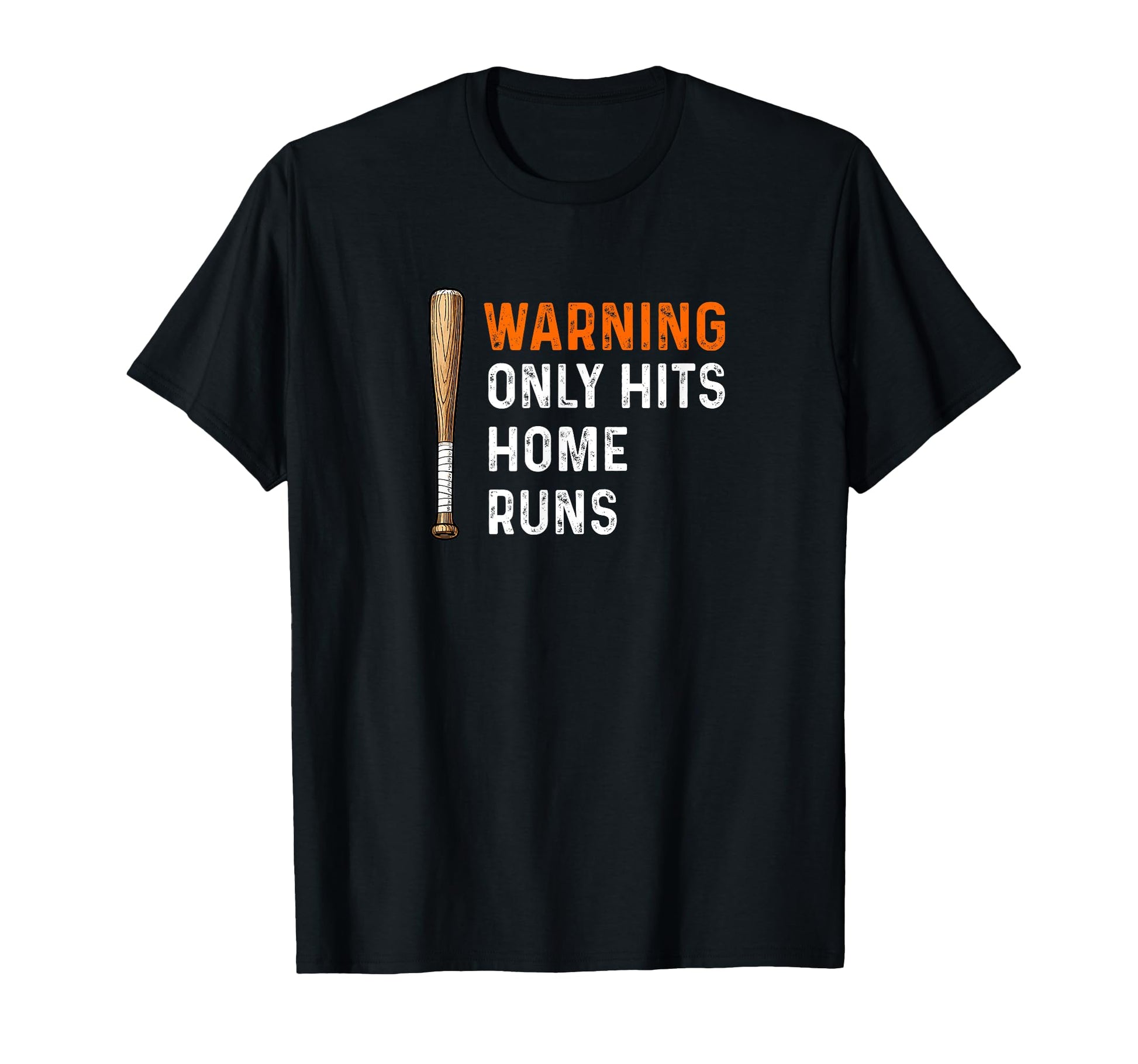 Warning Only Hits Home Runs Baseball Bat T-Shirt - Custom Art Print Unisex - T-Shirt, Sweatshirt, Hoodie