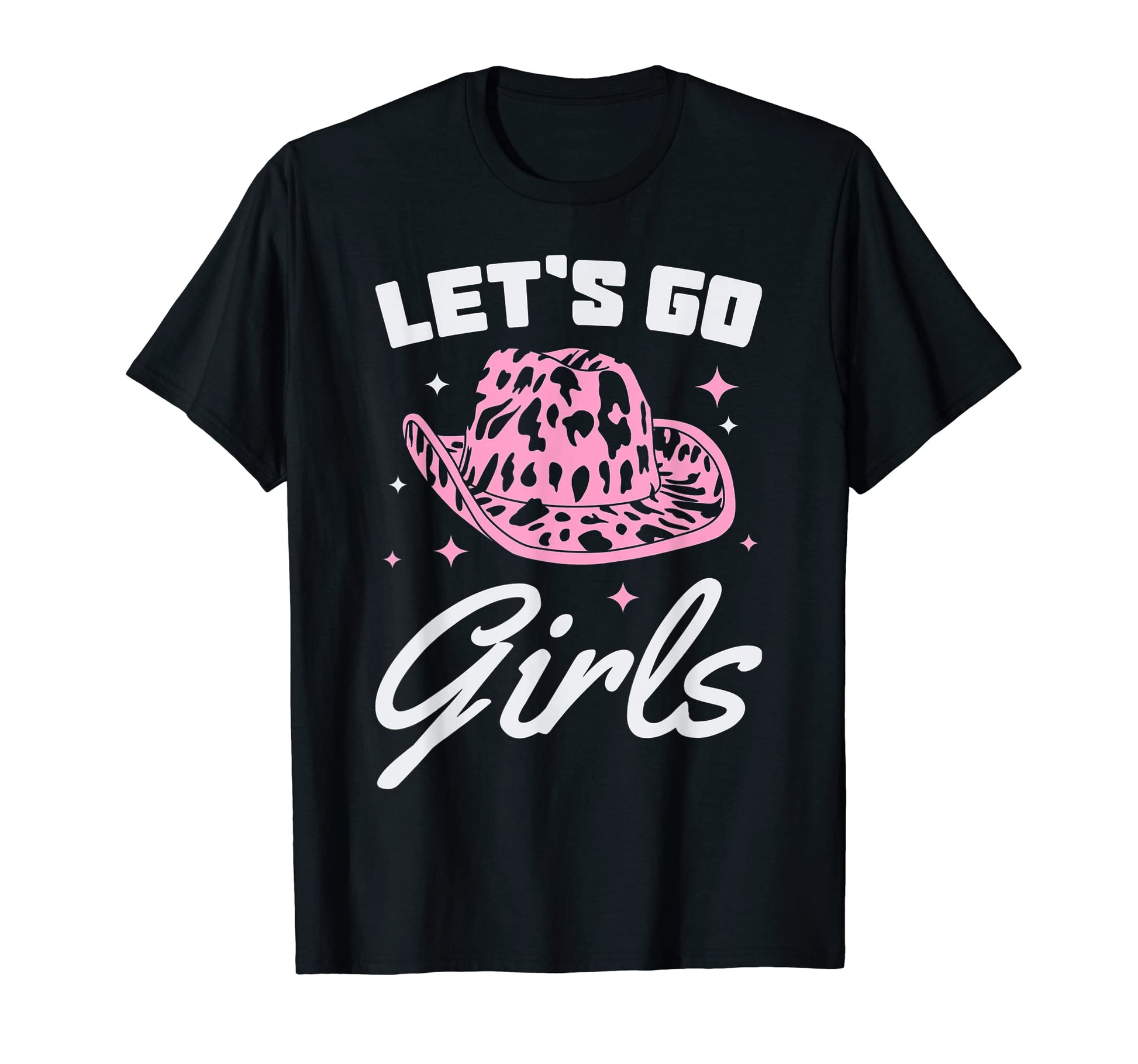 Leopard Cowboy Hat Lets Go Western T-Shirt - Trendy Graphic for Adults - T-Shirt, Sweatshirt, Hoodie