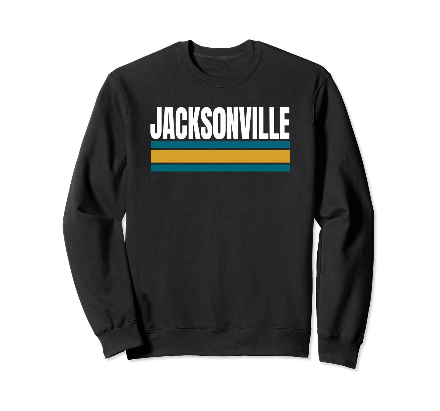 Jacksonville Green Yellow Striped Sweatshirt - Unique Graphic Unisex - T-Shirt, Sweatshirt, Hoodie