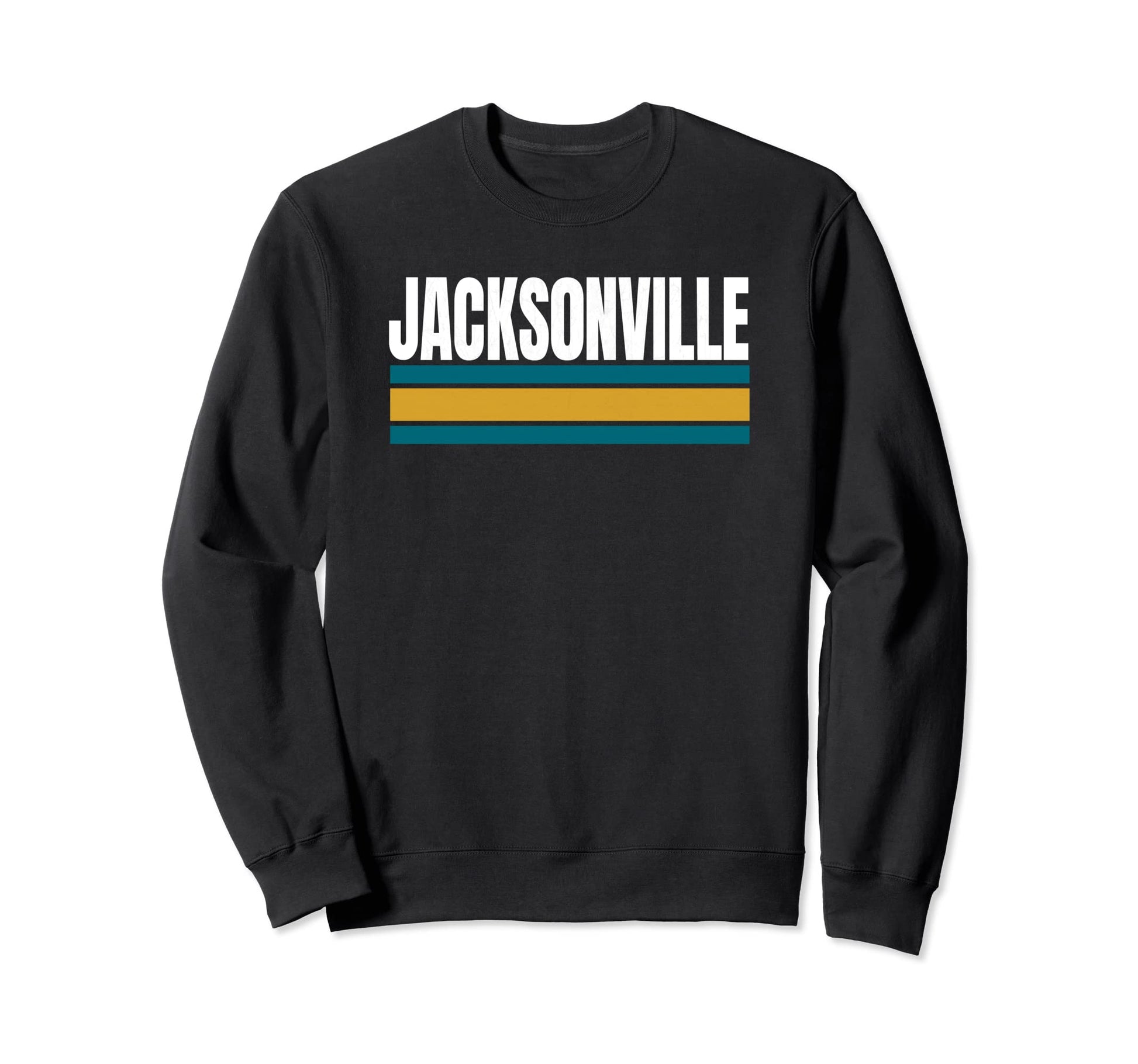 Jacksonville Green Yellow Striped Sweatshirt - Unique Graphic Unisex - T-Shirt, Sweatshirt, Hoodie