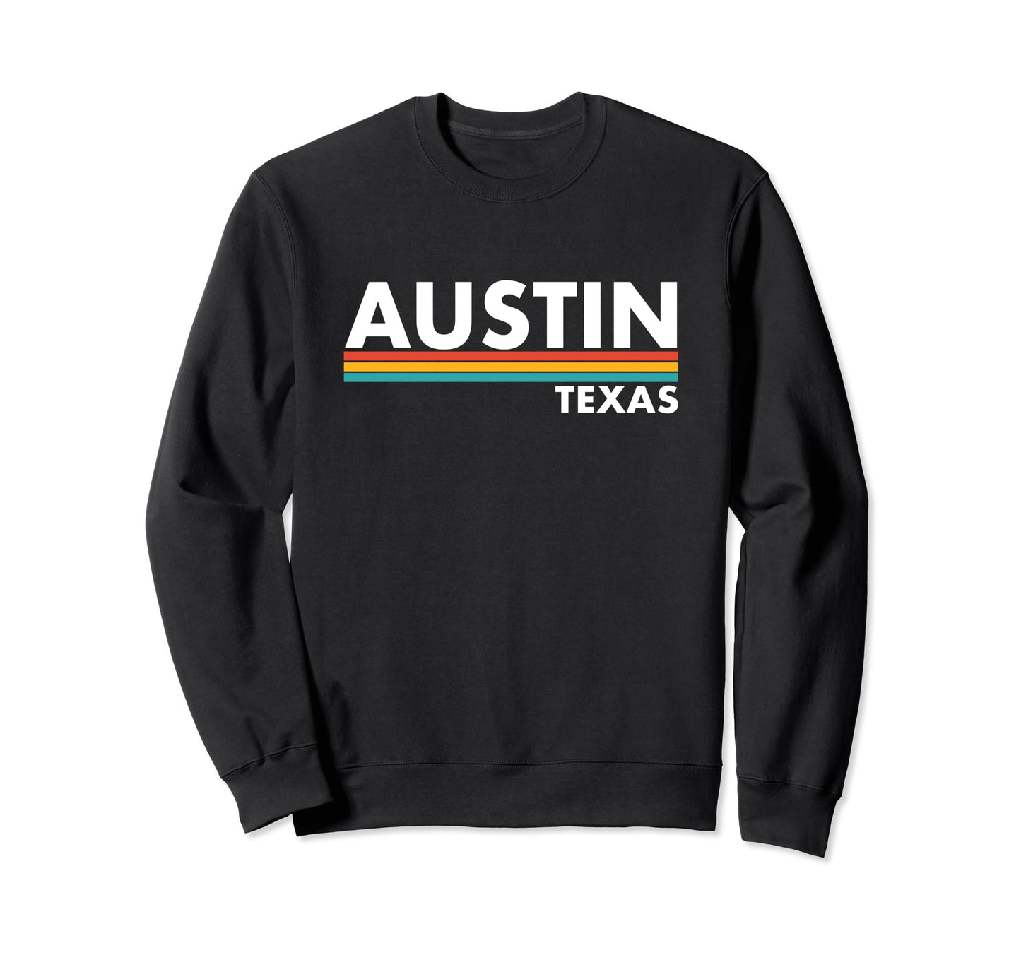 Austin Texas Stripes Sweatshirt - Custom Art Print for Adults - T-Shirt, Sweatshirt, Hoodie