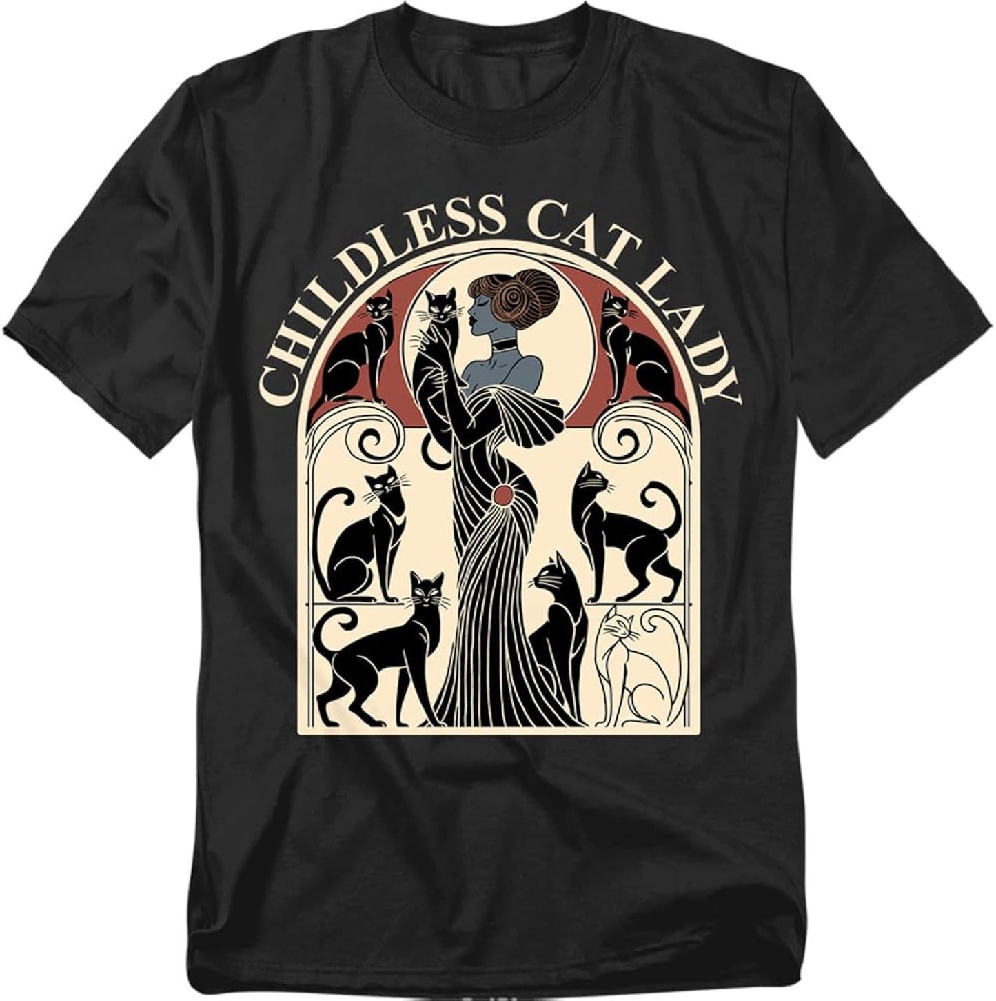 Childless Cat Lady Funny Lover Humor for Women or - Adult & Kids T-Shirts, Sweatshirts & Hoodies apparel design preview 1
