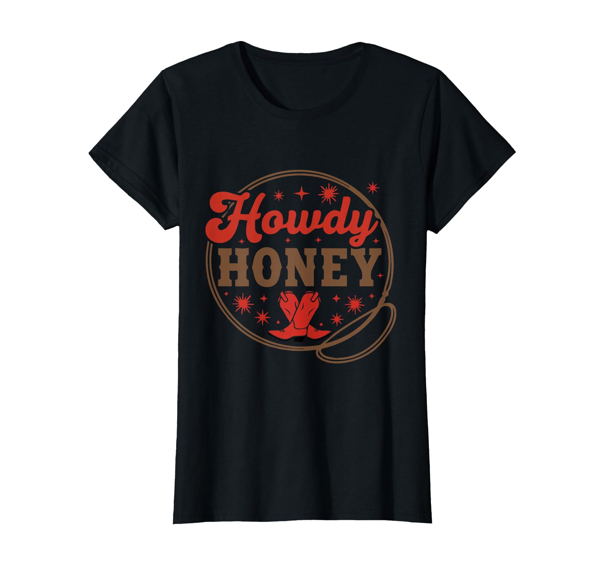 Howdy Honey Cowgirl Rodeo Western T-Shirt - Novelty Apparel for Adults - T-Shirt, Sweatshirt, Hoodie