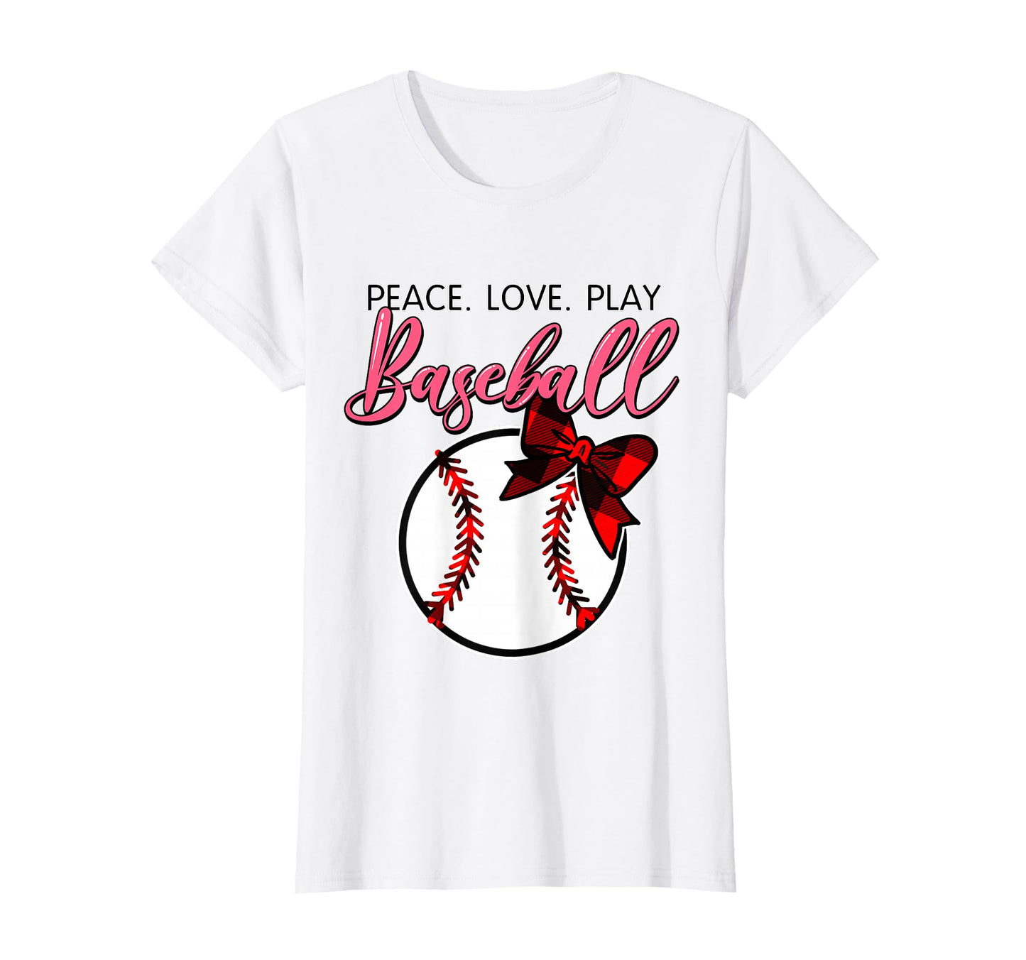 Baseball Peace Love Play Baseball T-Shirt - Fun Novelty Design for Adults - T-Shirt, Sweatshirt, Hoodie