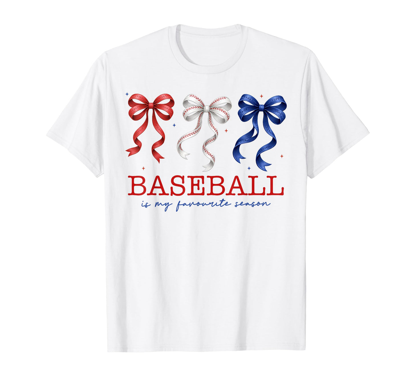 Baseball Season Coquette Bow Baseball T-Shirt - Novelty Apparel for Adults - T-Shirt, Sweatshirt, Hoodie