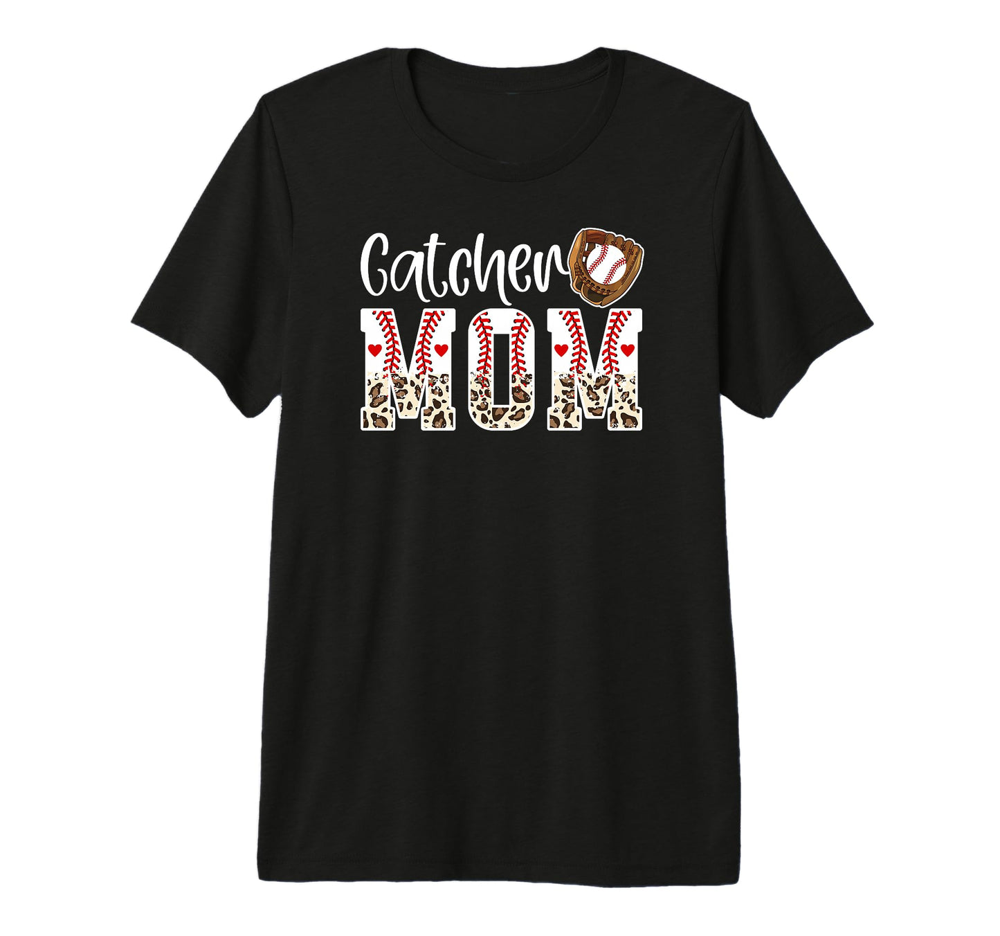 Baseball Catcher Mom Leopard Mom T-Shirt - Streetwear Style for Adults - T-Shirt, Sweatshirt, Hoodie