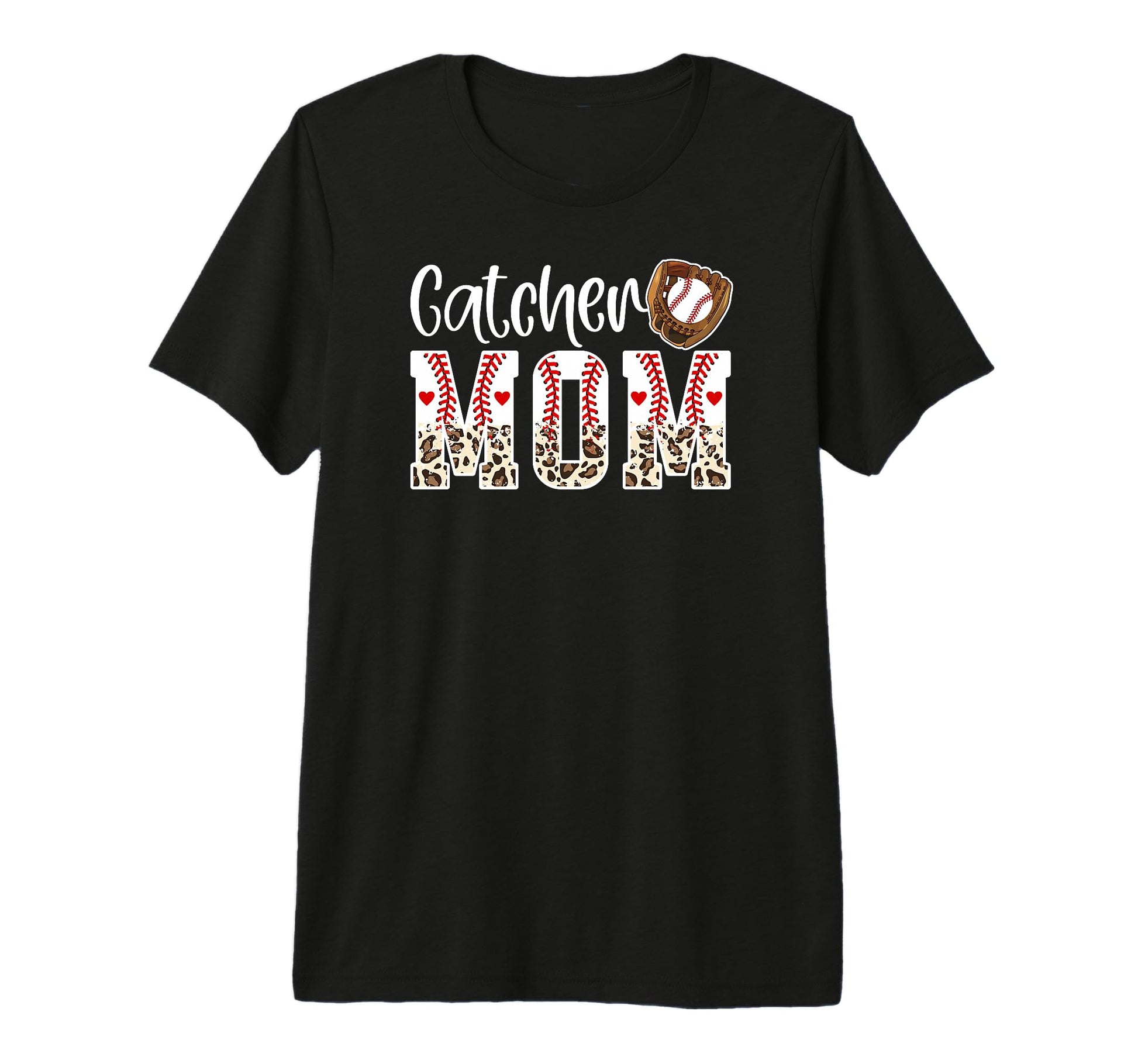 Baseball Catcher Mom Leopard Mom T-Shirt - Streetwear Style for Adults - T-Shirt, Sweatshirt, Hoodie