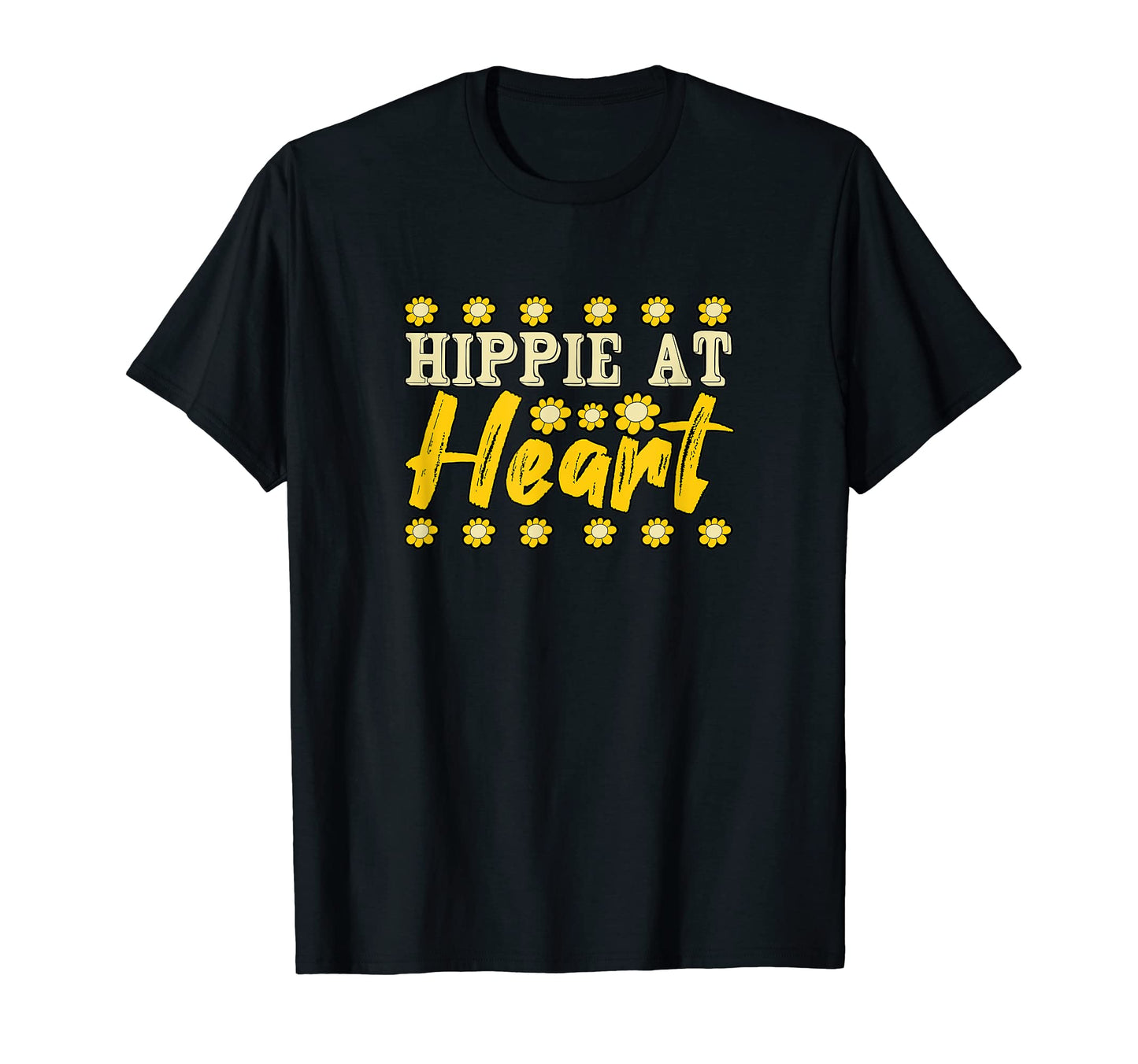 Hippie Heart Flower 70S 60S T-Shirt - Aesthetic Graphic Men Women - T-Shirt, Sweatshirt, Hoodie