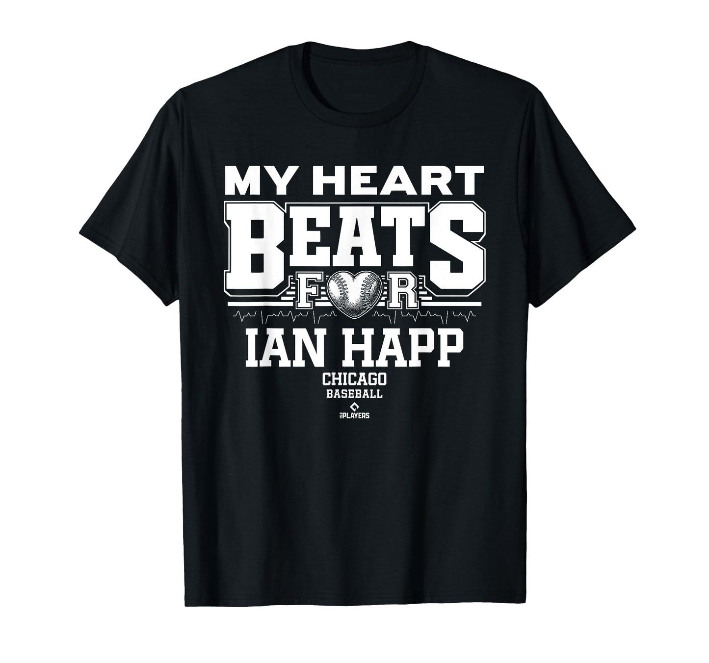 My Heart Beats Ian Happ Chicago T-Shirt - Trendy Graphic for Adults - T-Shirt, Sweatshirt, Hoodie