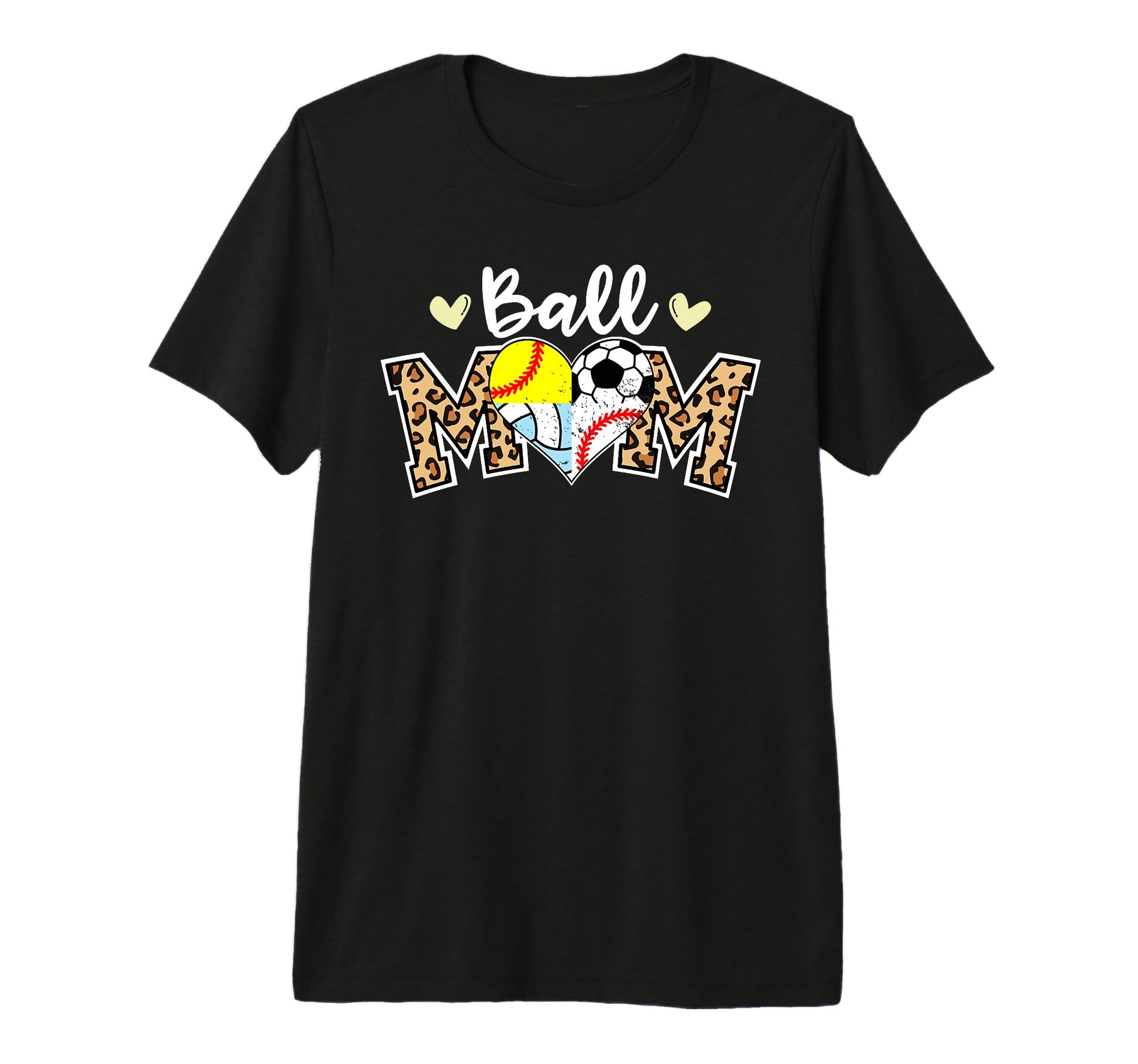 Ball Mom Leopard Soccer Baseball T-Shirt - Streetwear Style for Adults - T-Shirt, Sweatshirt, Hoodie