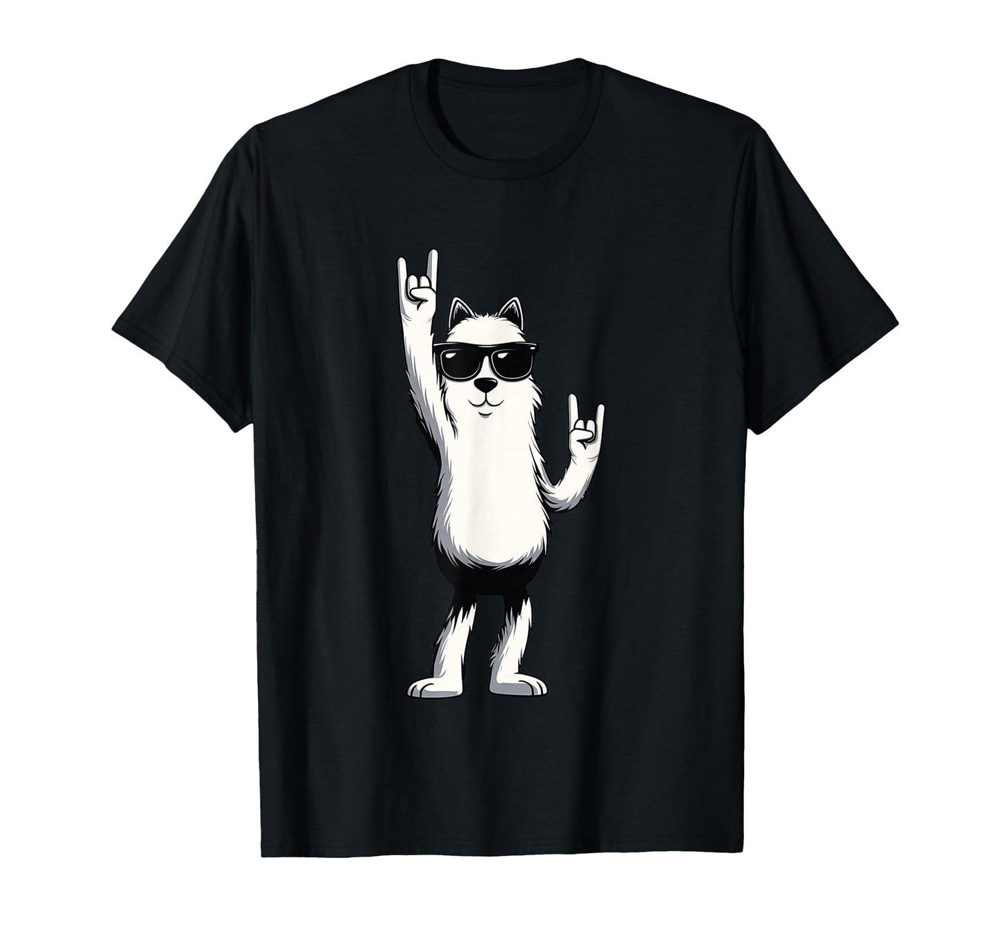 Llama Alpaca Double Rock Hand Signs T-Shirt - Trendy Graphic for Adults - T-Shirt, Sweatshirt, Hoodie