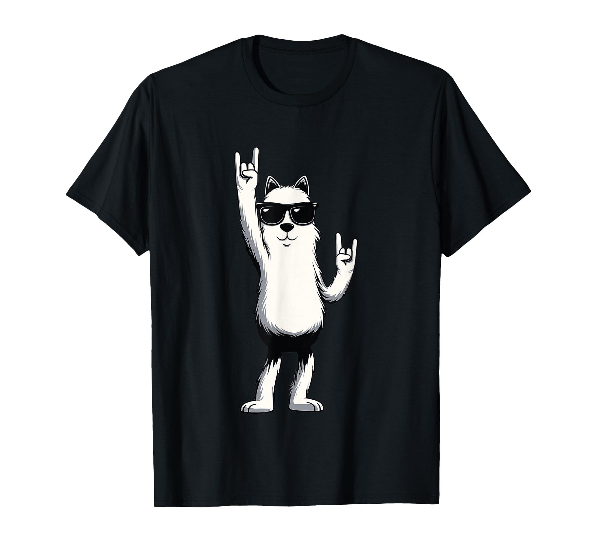 Llama Alpaca Double Rock Hand Signs T-Shirt - Trendy Graphic for Adults - T-Shirt, Sweatshirt, Hoodie