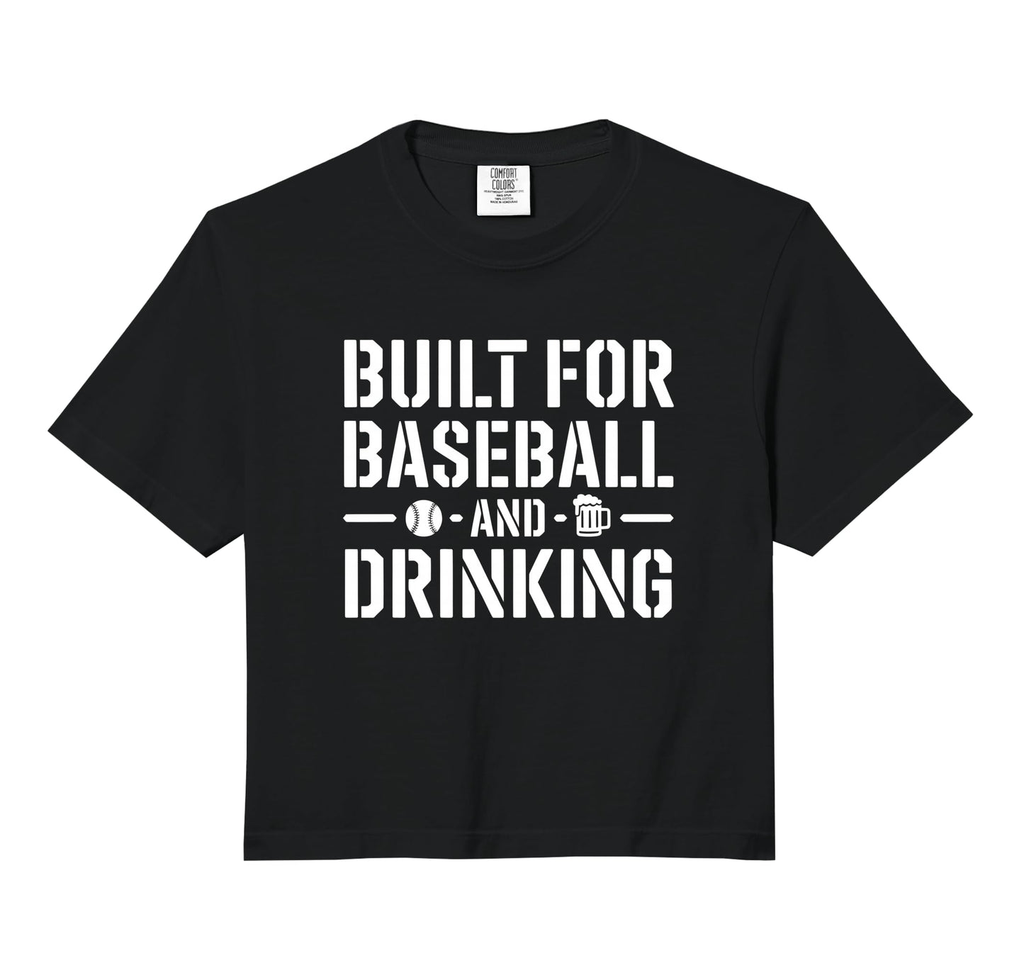 Built Baseball Drinking Funny Sweatshirt - Minimalist Print Men Women - T-Shirt, Sweatshirt, Hoodie