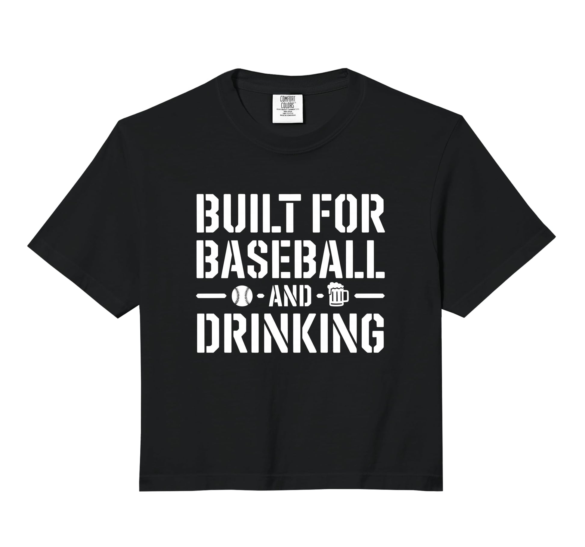 Built Baseball Drinking Funny Sweatshirt - Minimalist Print Men Women - T-Shirt, Sweatshirt, Hoodie