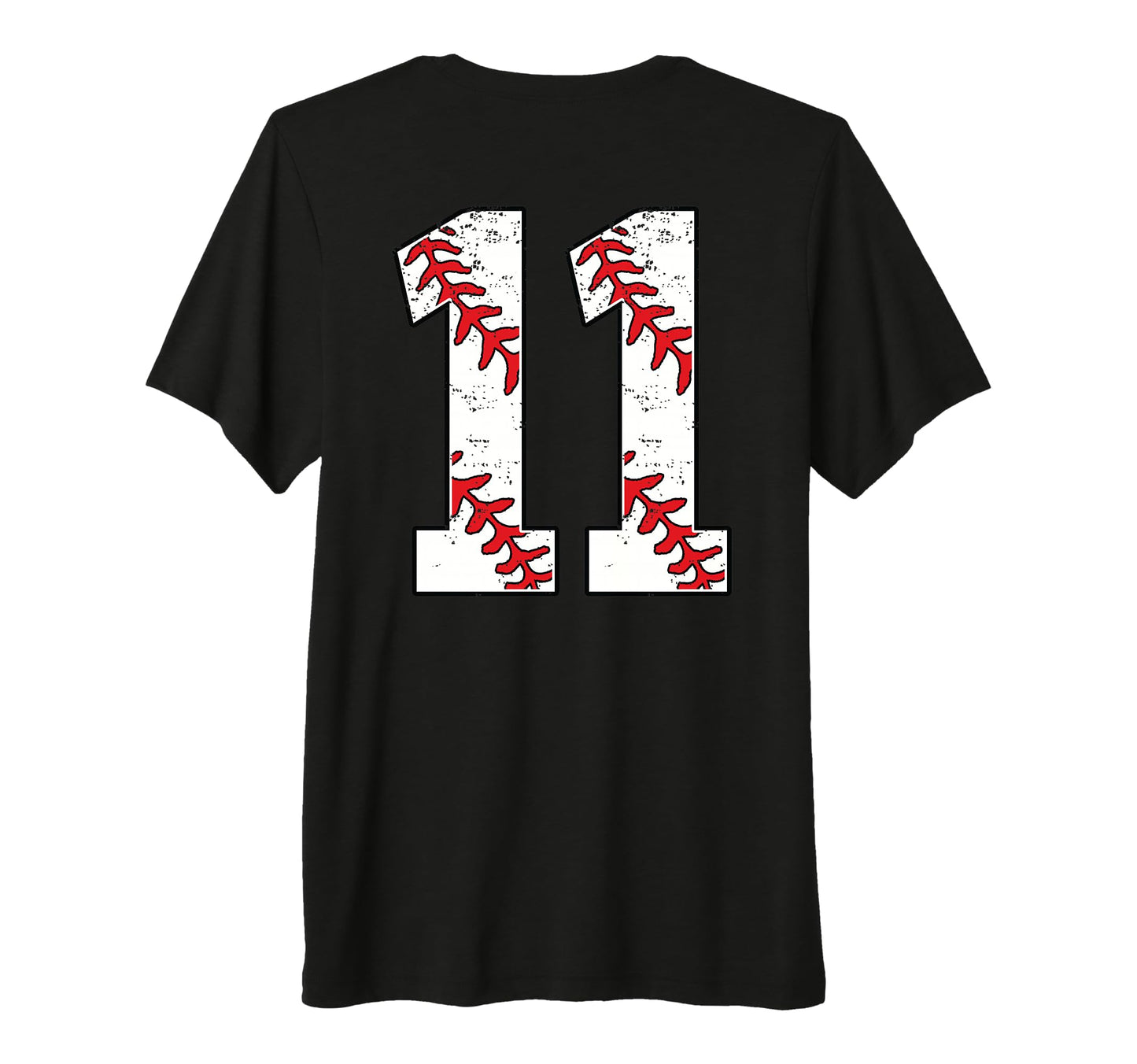 Number 11 Baseball Jersey Number 11 Back T-Shirt - Custom Art Print Unisex - T-Shirt, Sweatshirt, Hoodie