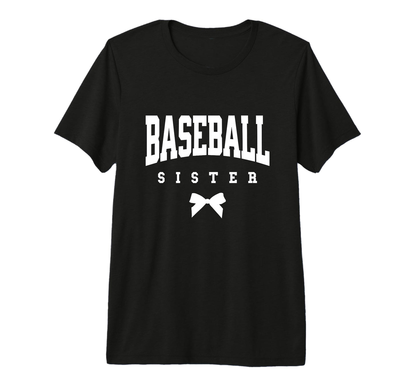 Baseball Bow Baseball Sister Baseball T-Shirt - Custom Art Print Unisex - T-Shirt, Sweatshirt, Hoodie