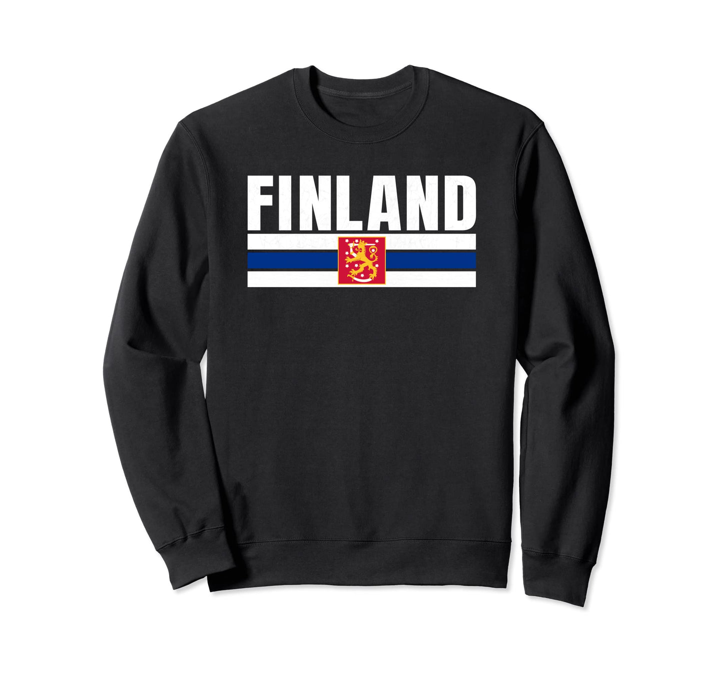 Finland Blue White Finnish Fan Sweatshirt - Minimalist Print Men Women - T-Shirt, Sweatshirt, Hoodie