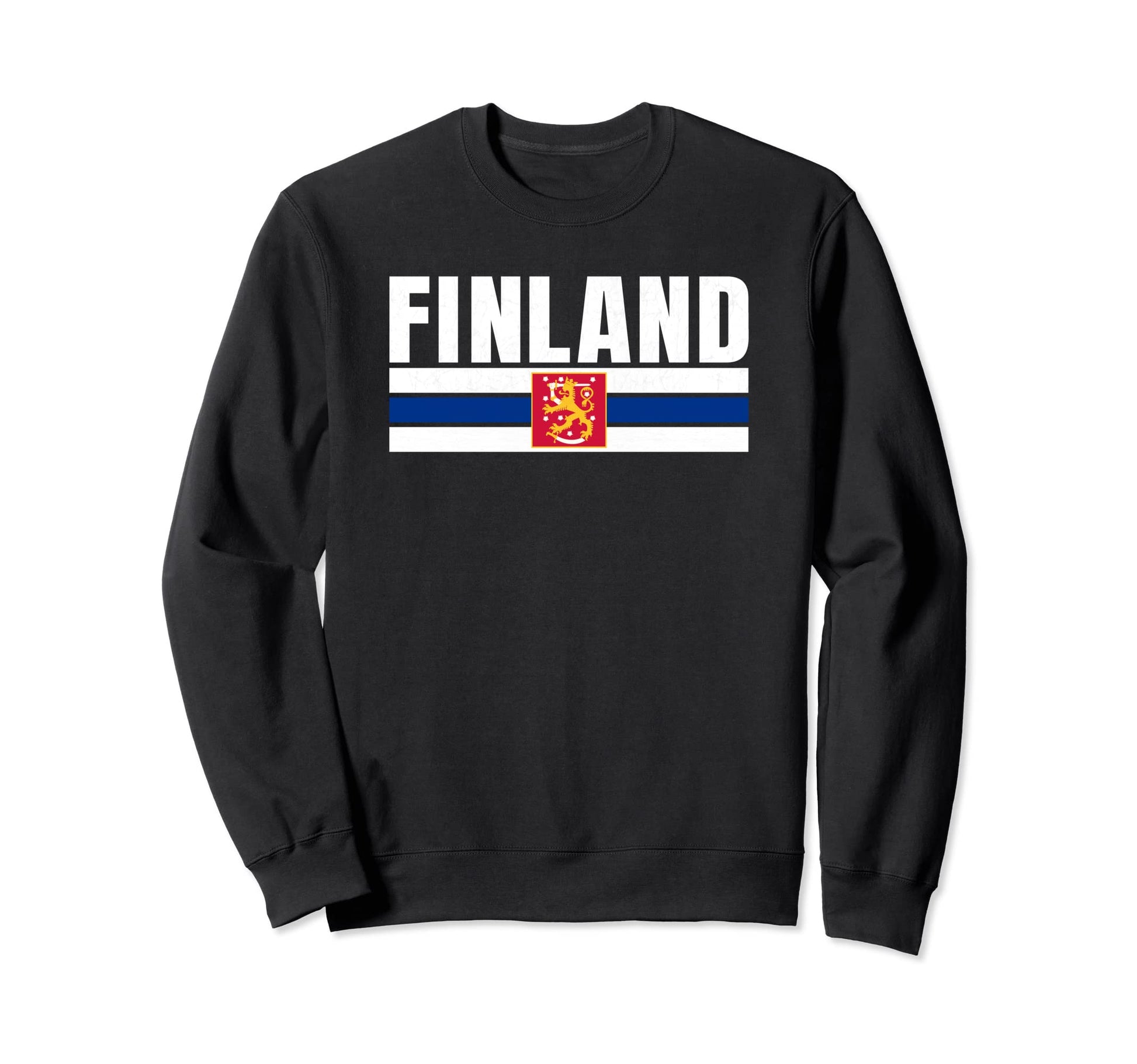 Finland Blue White Finnish Fan Sweatshirt - Minimalist Print Men Women - T-Shirt, Sweatshirt, Hoodie