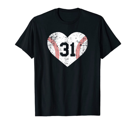 Baseball 31 Jersey Number T-Shirt - Novelty Apparel Unisex - T-Shirt, Sweatshirt, Hoodie