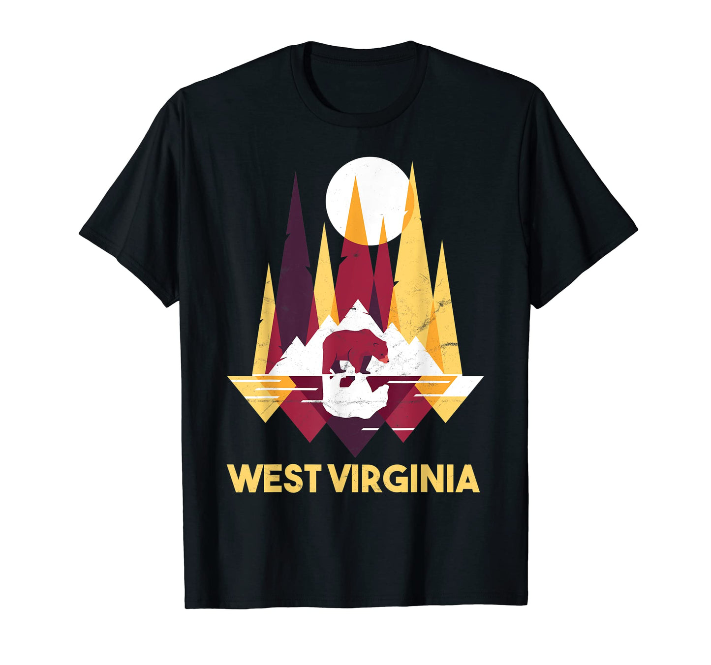 West Virginia Allegheny Mountains Bear T-Shirt - Novelty Apparel Men Women - T-Shirt, Sweatshirt, Hoodie