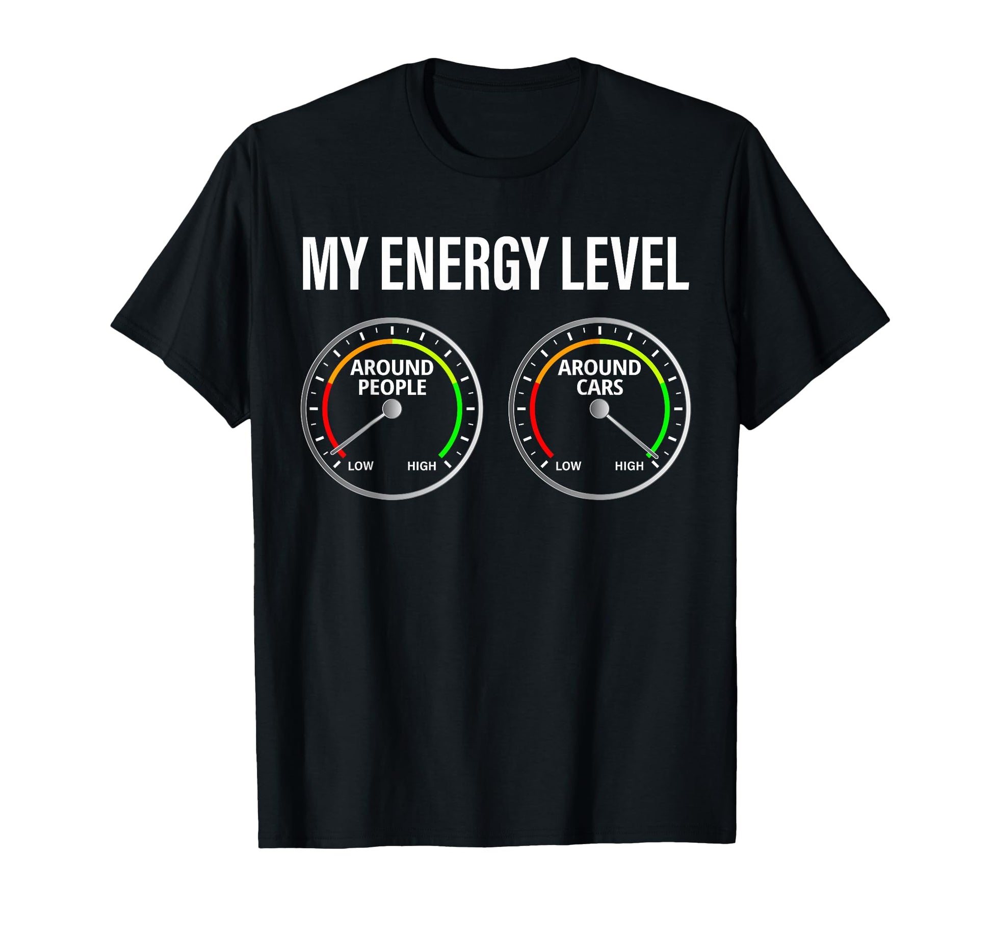 Car Enthusiast My Energy Level Funny T-Shirt - Aesthetic Graphic Men Women - T-Shirt, Sweatshirt, Hoodie
