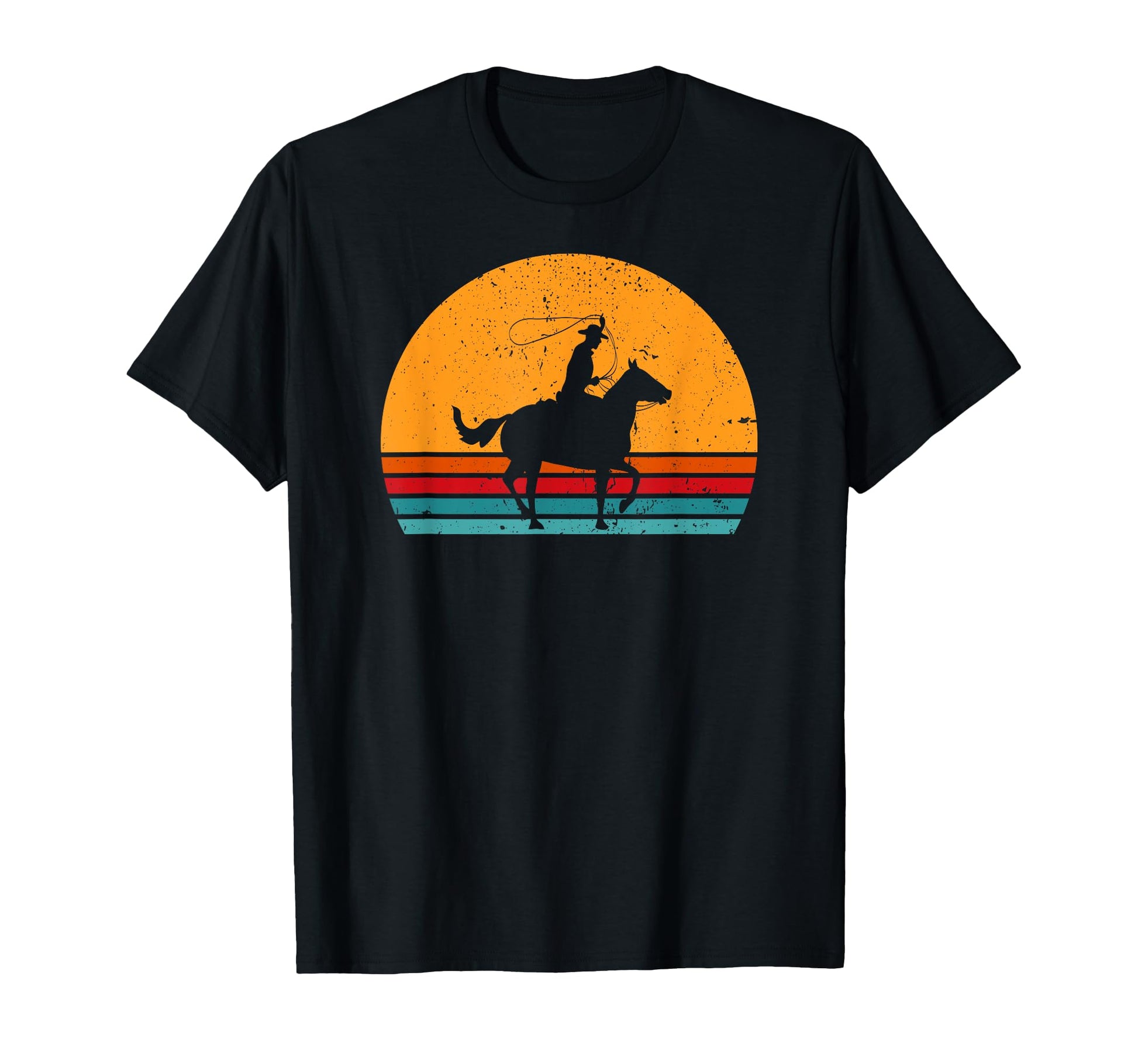 Cowboy Rodeo Horse Sunset Western Gift T-Shirt - Graphic Print for Adults - T-Shirt, Sweatshirt, Hoodie