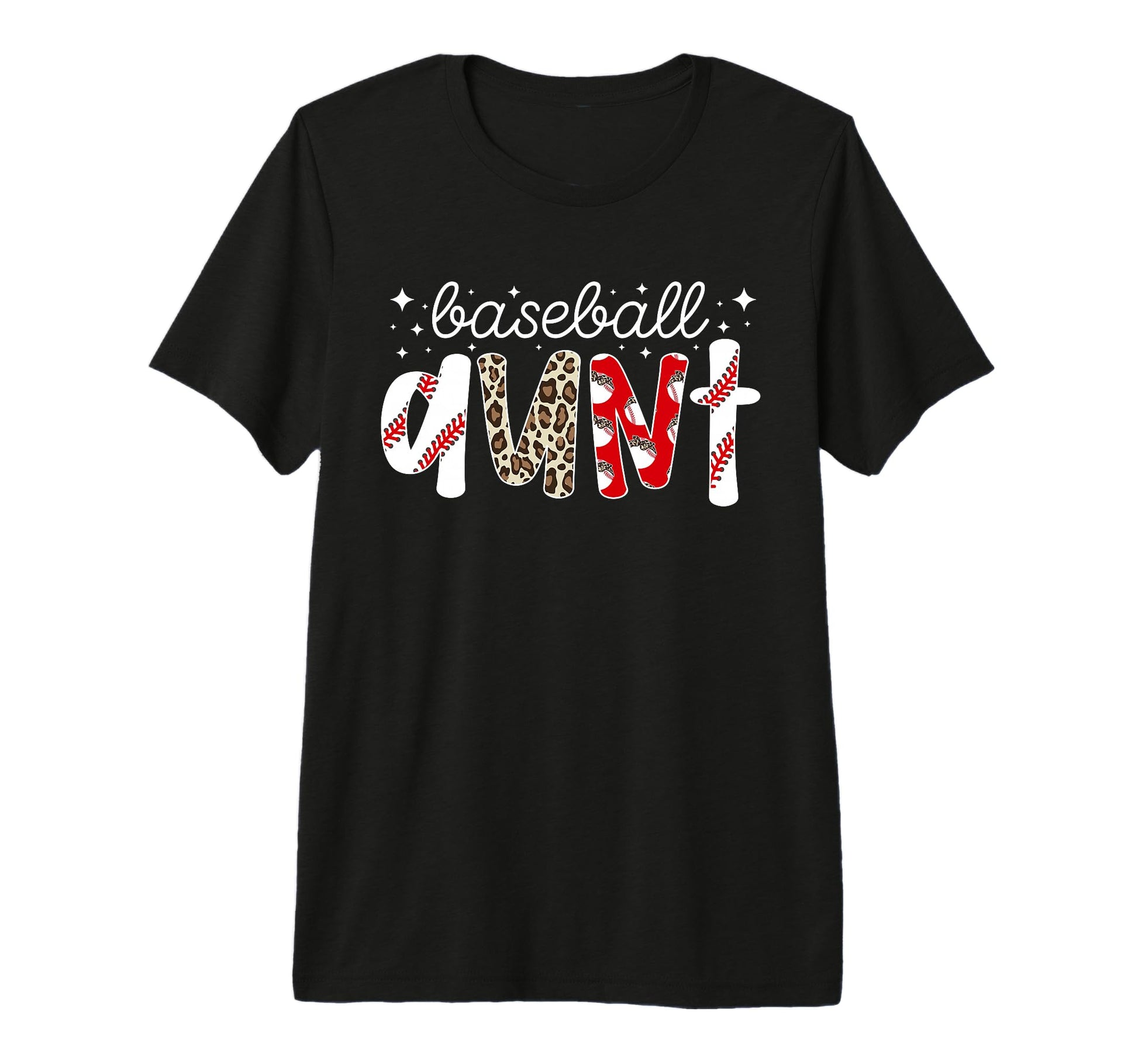 Baseball Aunt Leopard Aunt Baseball T-Shirt - Custom Art Print for Adults - T-Shirt, Sweatshirt, Hoodie