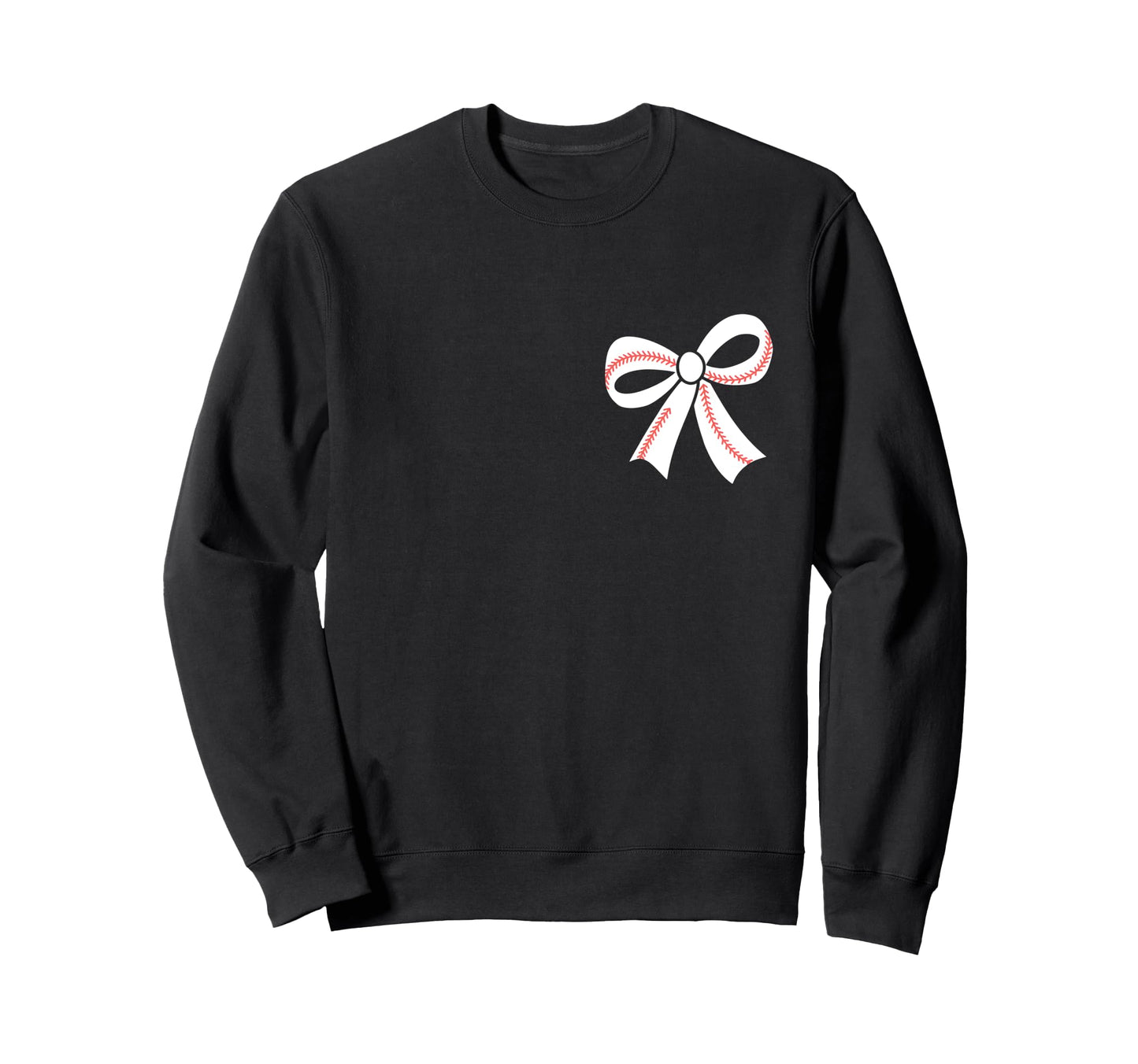 Baseball Bow Baseball Mom Mama Sweatshirt - Novelty Apparel Men Women - T-Shirt, Sweatshirt, Hoodie