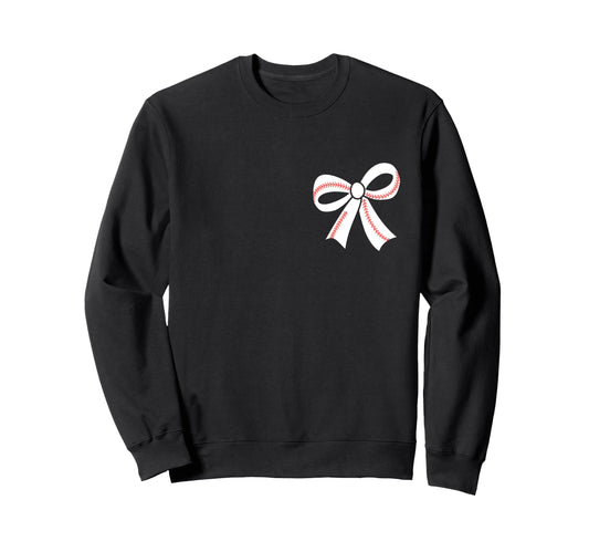 Baseball Bow Baseball Mom Mama Sweatshirt - Novelty Apparel Men Women - T-Shirt, Sweatshirt, Hoodie