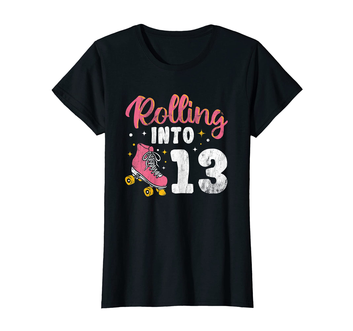 Rolling Into 13 Skating Roller Derby T-Shirt - Novelty Apparel for Adults - T-Shirt, Sweatshirt, Hoodie