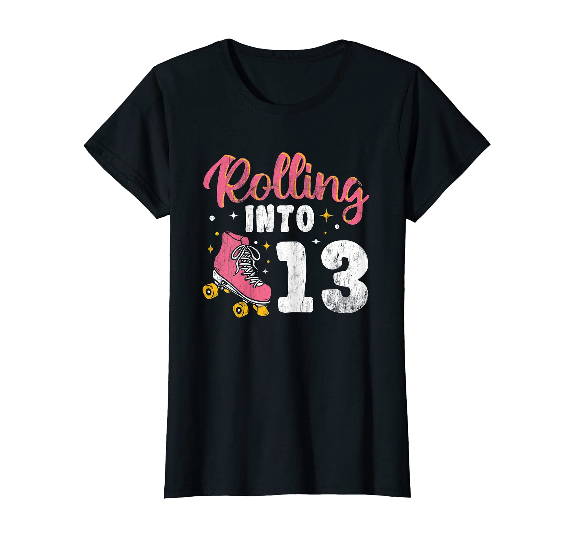 Rolling Into 13 Skating Roller Derby T-Shirt - Novelty Apparel for Adults - T-Shirt, Sweatshirt, Hoodie