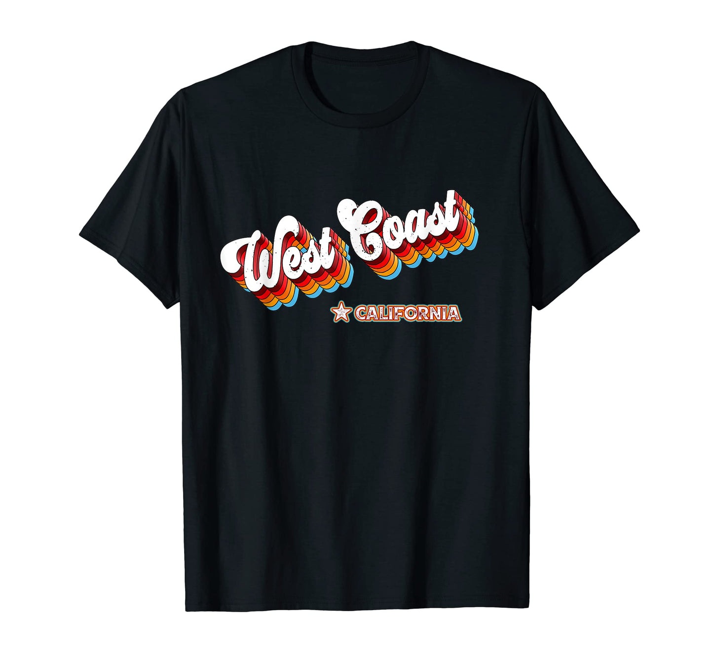 80S West Coast California Ca T-Shirt - Graphic Print for Adults - T-Shirt, Sweatshirt, Hoodie