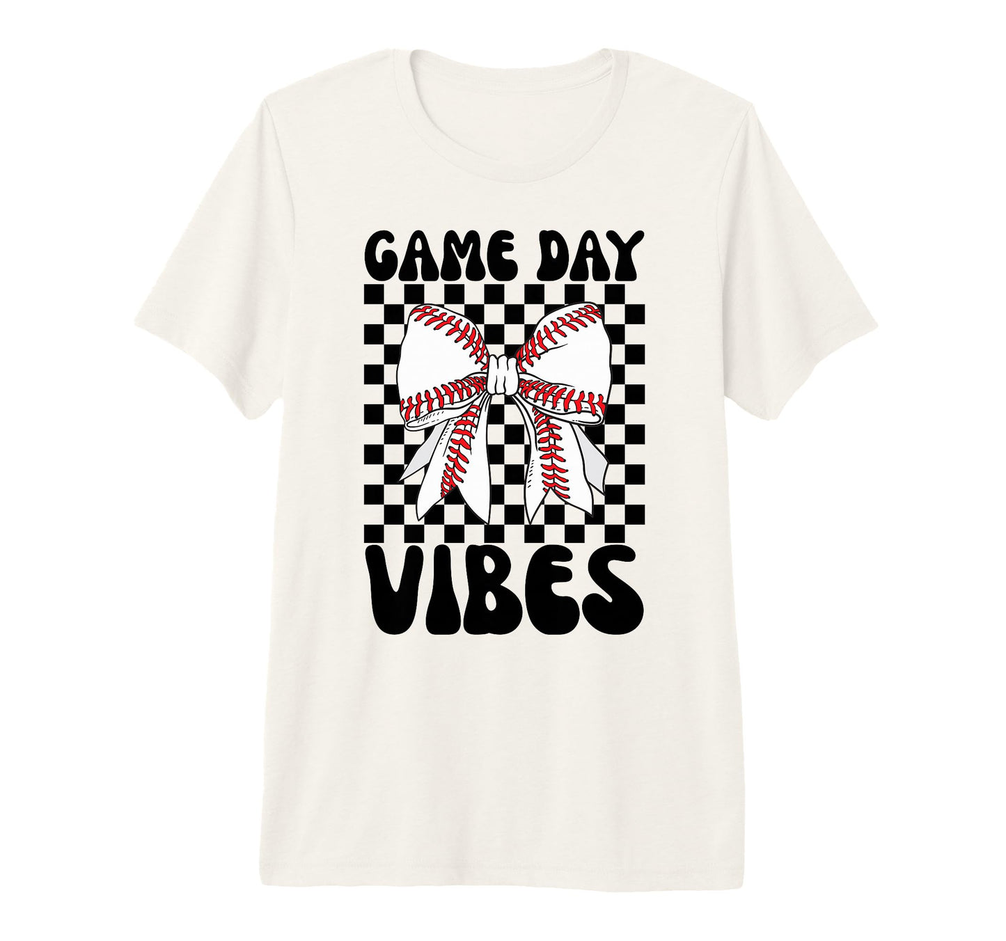 Game Day Vibes Coquette Bow Baseball T-Shirt - Graphic Print Men Women - T-Shirt, Sweatshirt, Hoodie