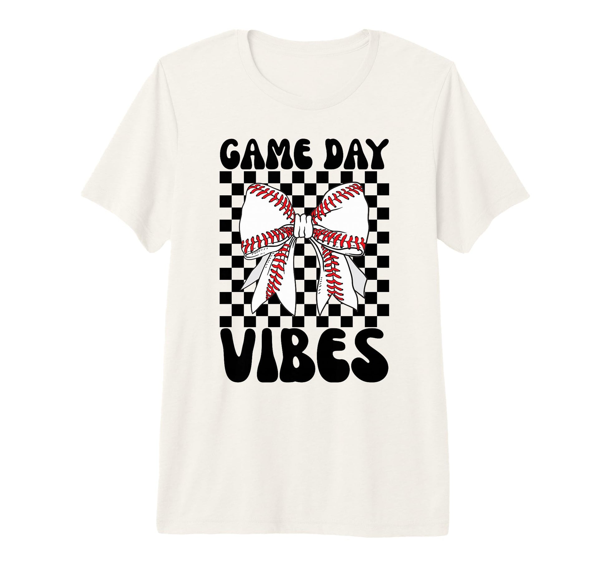 Game Day Vibes Coquette Bow Baseball T-Shirt - Graphic Print Men Women - T-Shirt, Sweatshirt, Hoodie