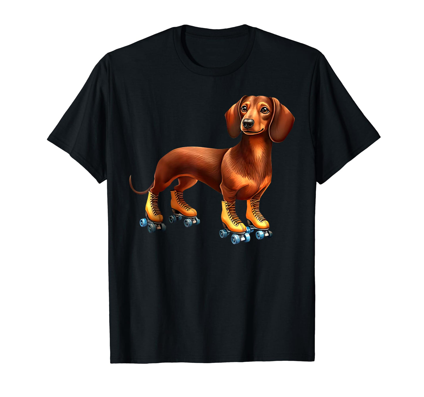Roller Skating Dachshund Derby T-Shirt - Aesthetic Graphic for Adults - T-Shirt, Sweatshirt, Hoodie