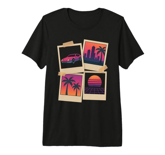 80S Synthwave Tri Blend T-Shirt - Unique Graphic for Adults - T-Shirt, Sweatshirt, Hoodie