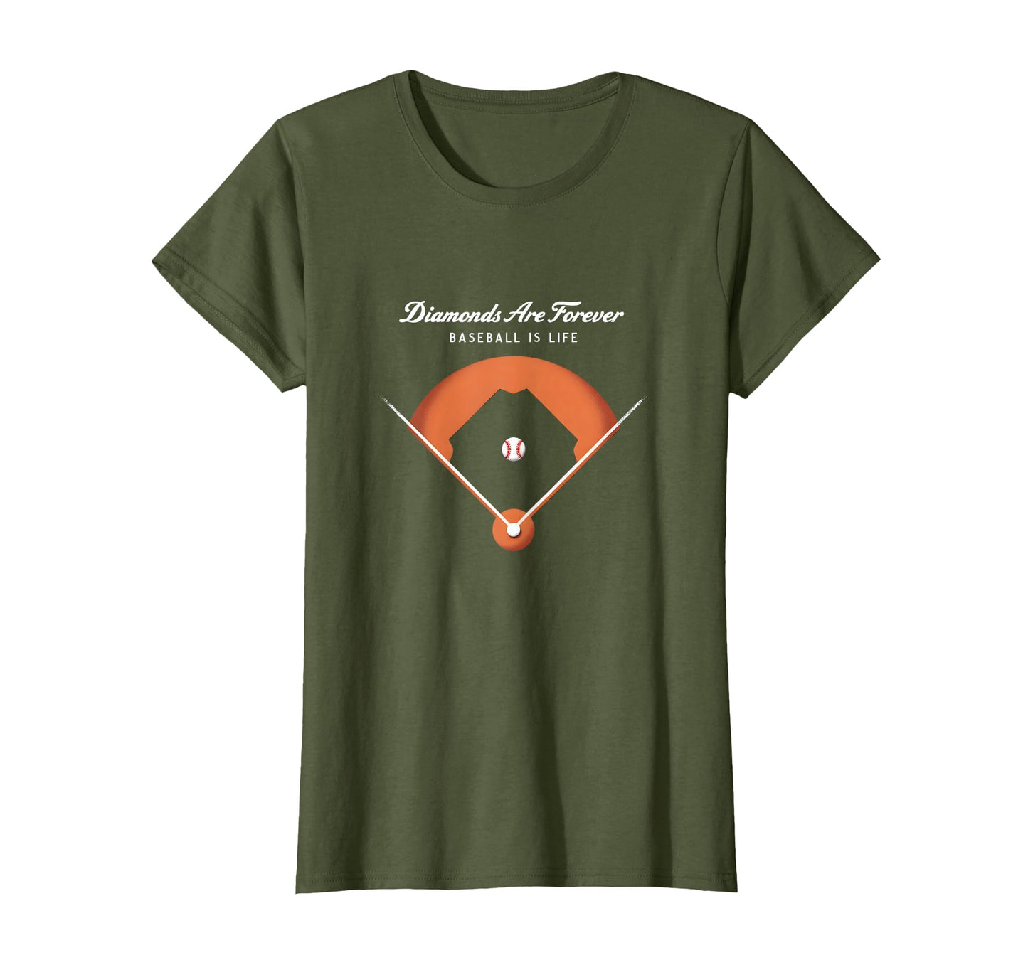Diamonds Are Forever Baseball Is Life T-Shirt - Minimalist Print Unisex - T-Shirt, Sweatshirt, Hoodie