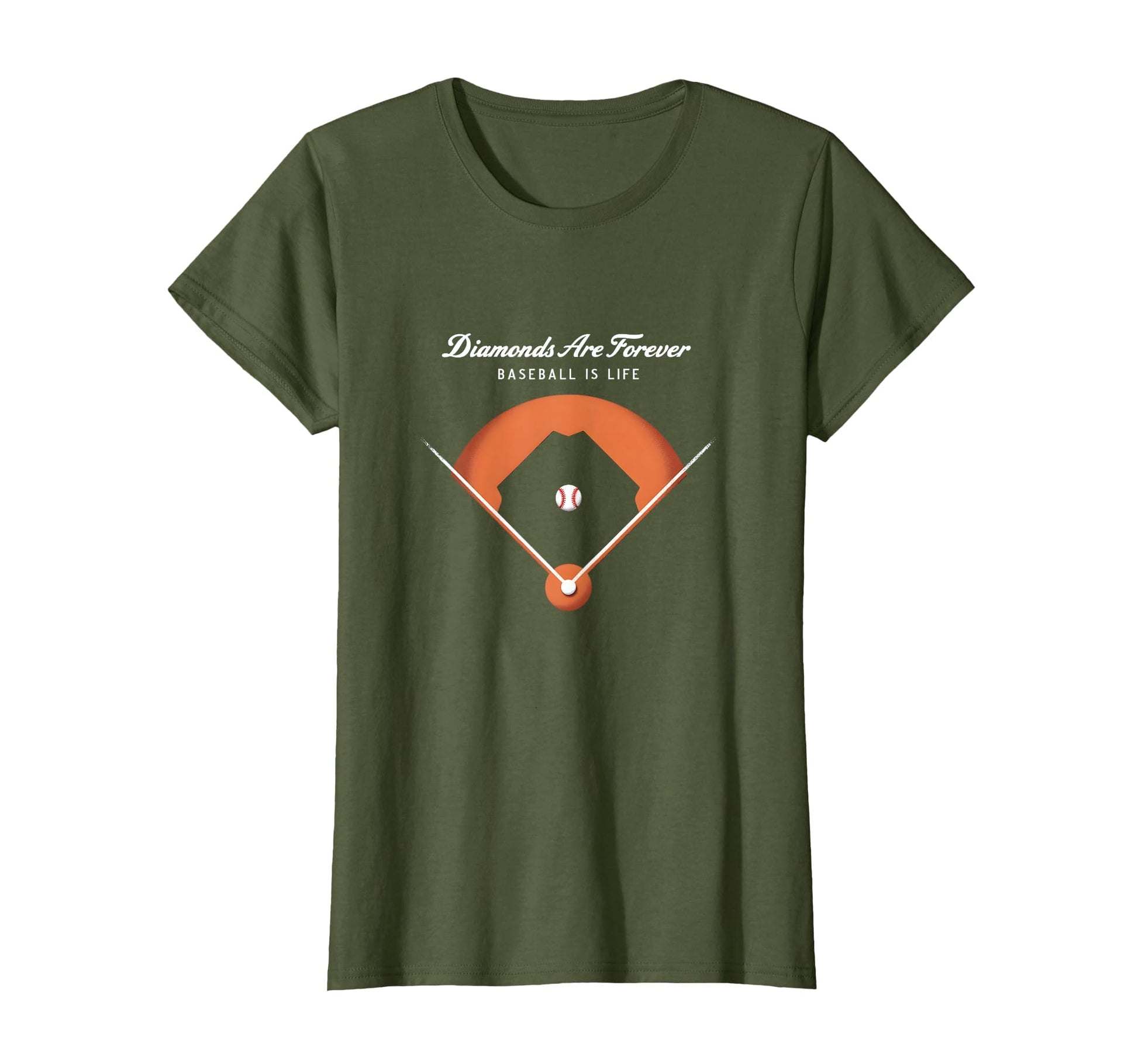 Diamonds Are Forever Baseball Is Life T-Shirt - Minimalist Print Unisex - T-Shirt, Sweatshirt, Hoodie