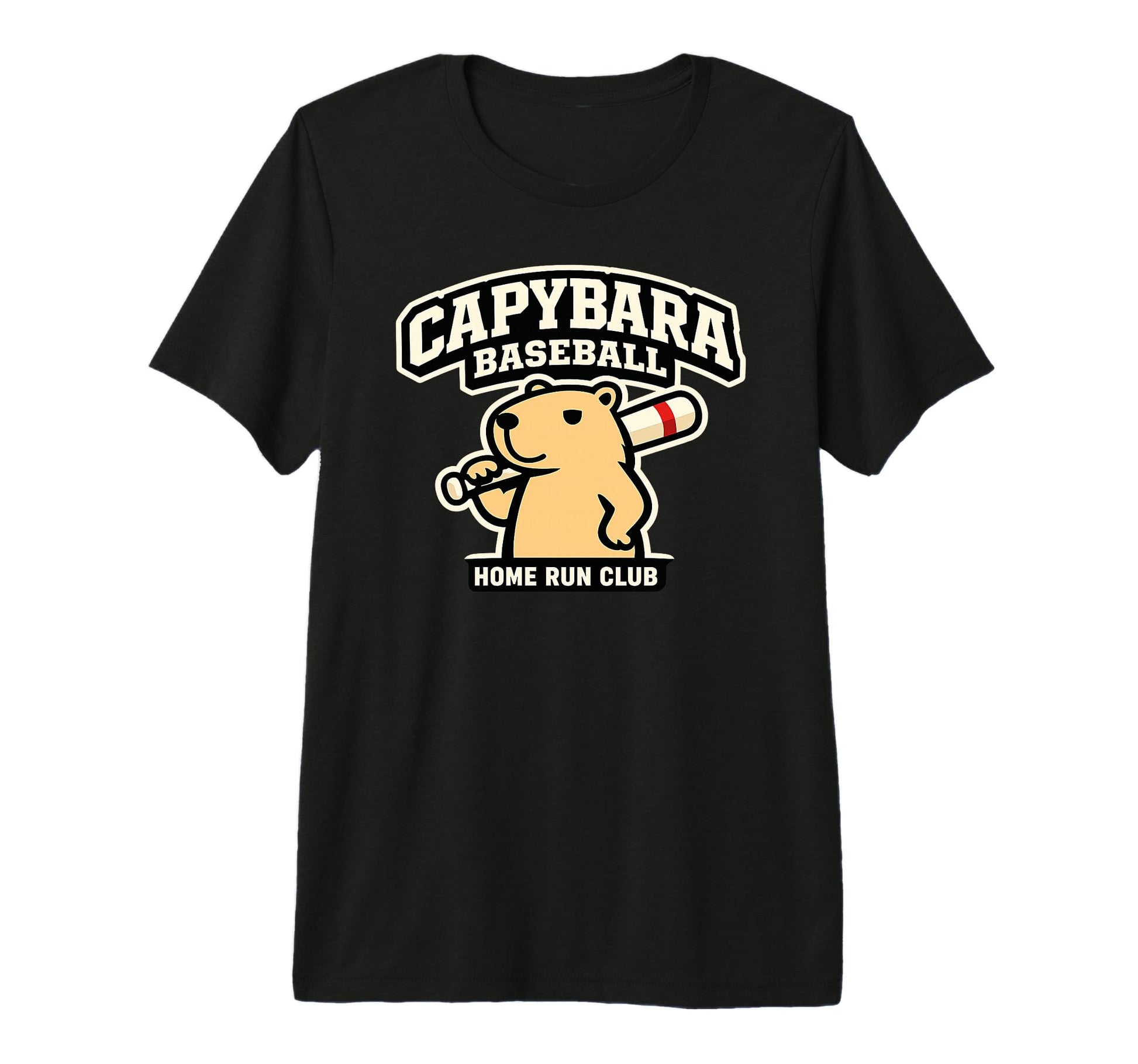 Capybara Baseball Home Run Club Funny T-Shirt - Graphic Print Men Women - T-Shirt, Sweatshirt, Hoodie