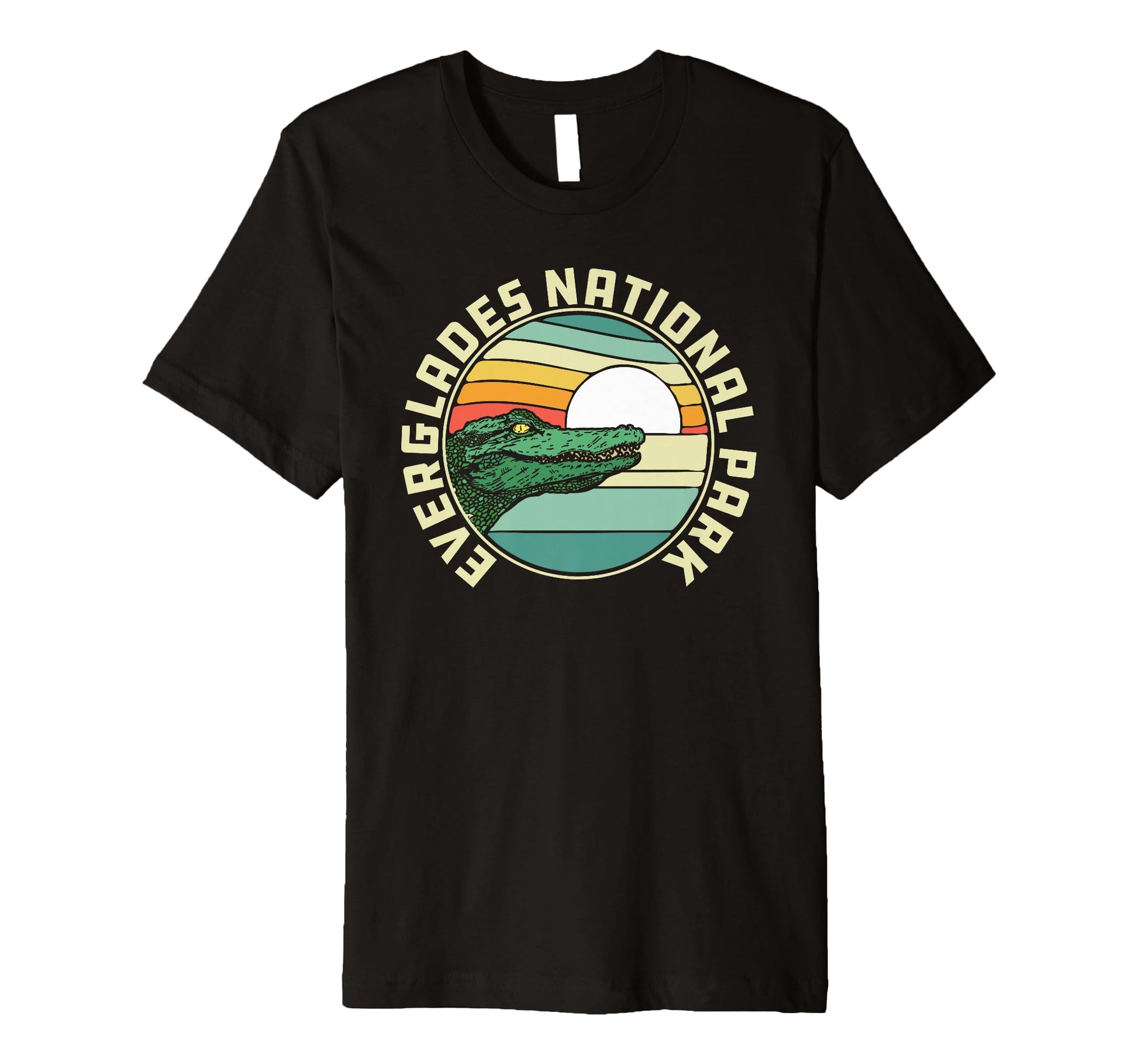 Everglades National Park Alligator 80S T-Shirt - Minimalist Print Men Women - T-Shirt, Sweatshirt, Hoodie