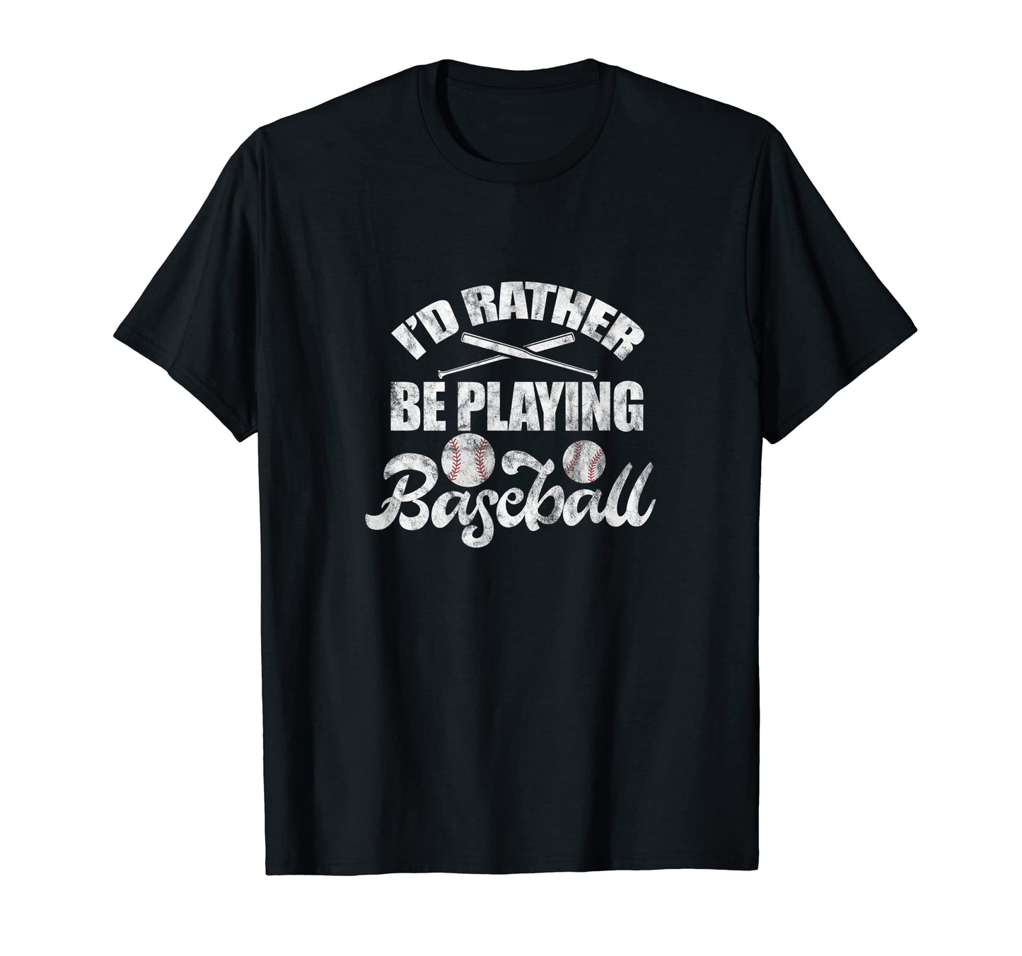 Id Rather Be Playing Baseball Player T-Shirt - Novelty Apparel Men Women - T-Shirt, Sweatshirt, Hoodie