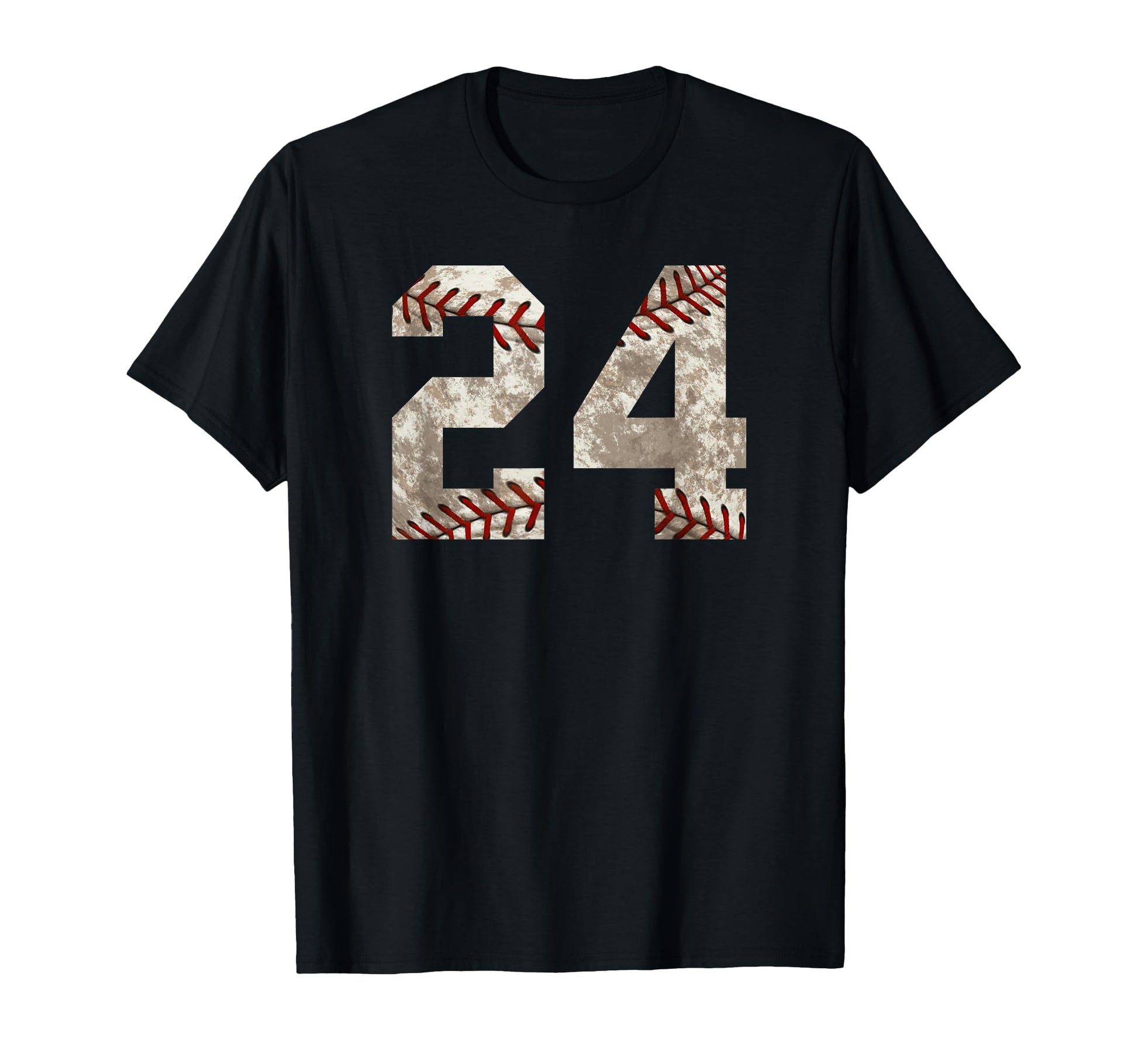 Baseball Jersey Number 24 Distressed T-Shirt - Aesthetic Graphic Men Women - T-Shirt, Sweatshirt, Hoodie