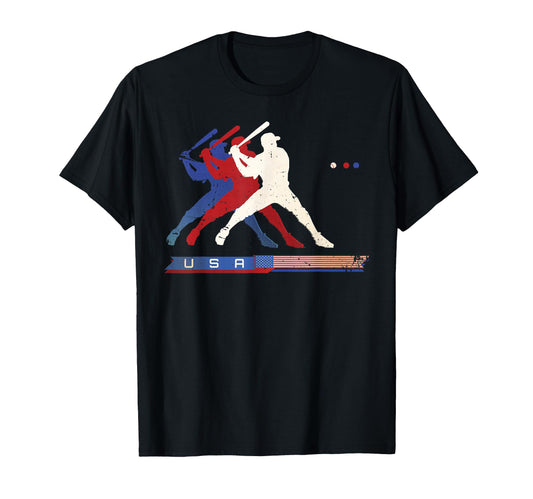 Baseball American Player Usa Flag 2026 T-Shirt - Unique Graphic Unisex - T-Shirt, Sweatshirt, Hoodie