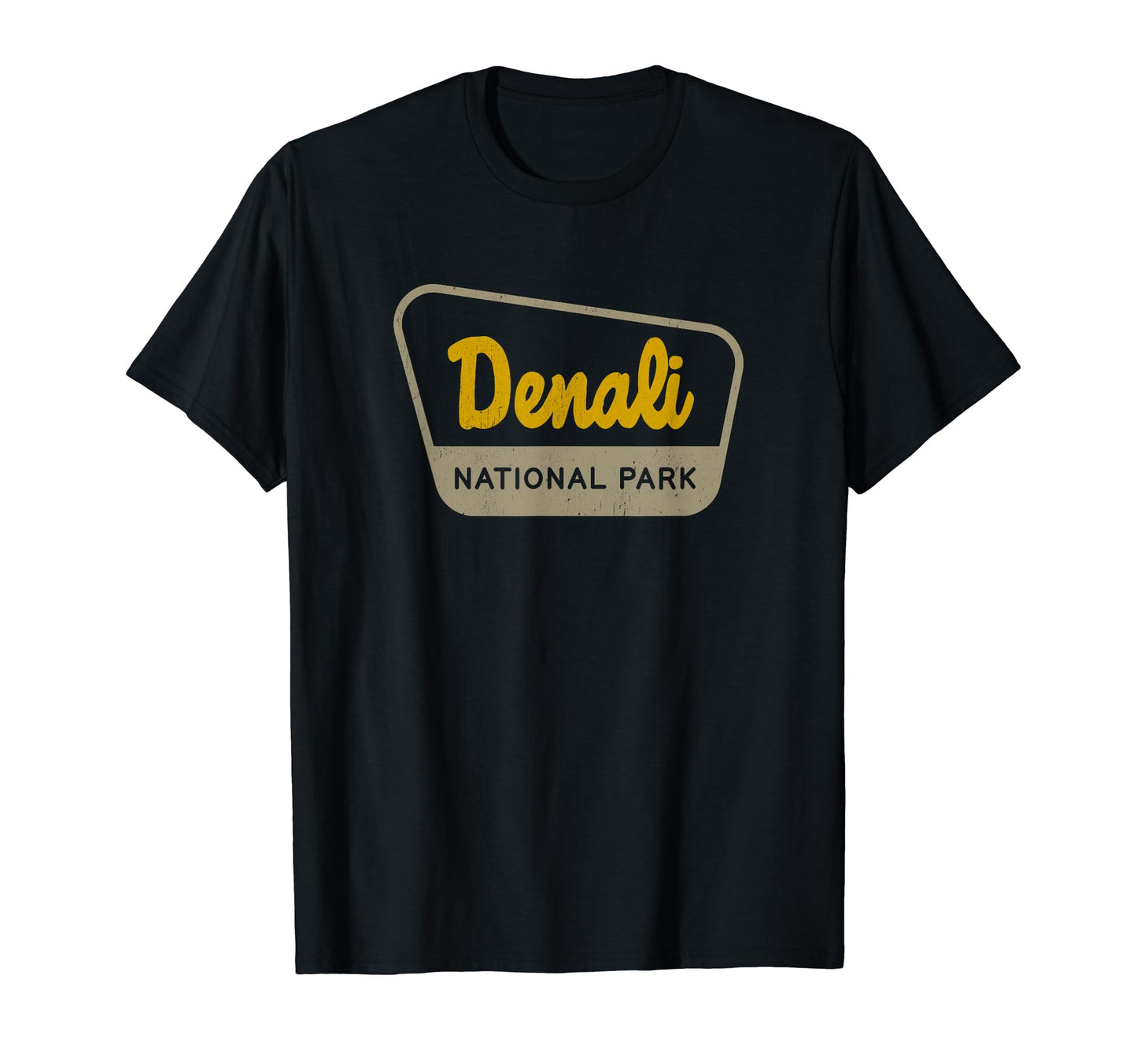 Denali National Park Two Tone Sign T-Shirt - Minimalist Print Men Women - T-Shirt, Sweatshirt, Hoodie