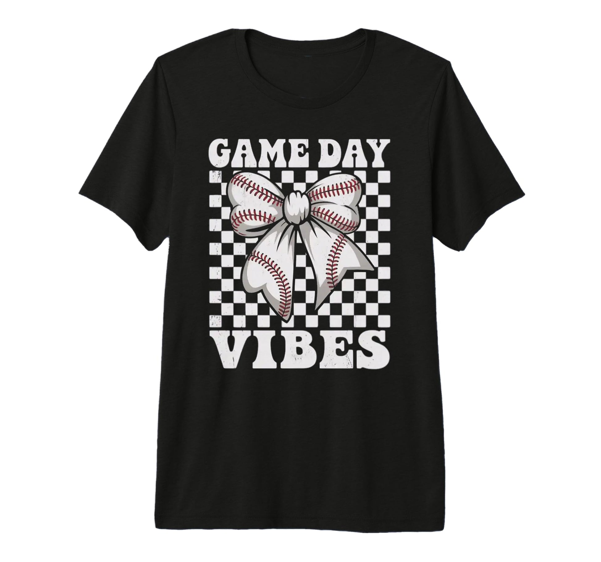 Game Day Vibes Coquette Bow Baseball T-Shirt - Graphic Print for Adults - T-Shirt, Sweatshirt, Hoodie
